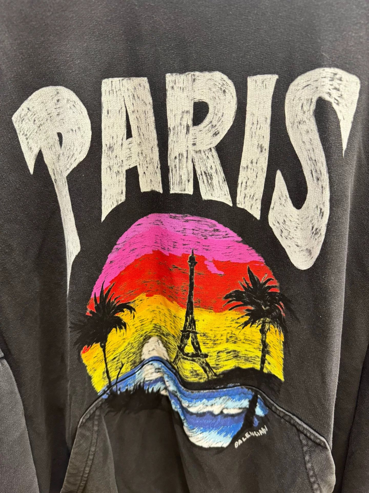 Balenciaga Balenciaga Paris Tower Print Hoodie Size M Size US M / EU 48-50 / 2 - 3 Thumbnail