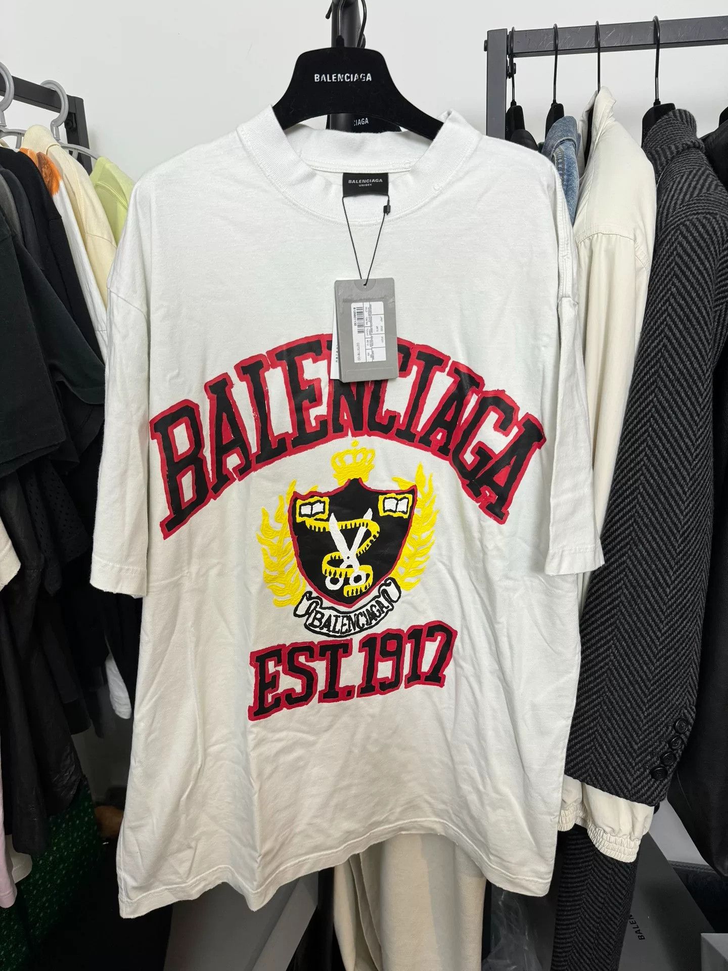 Balenciaga Balenciaga Scissors Crown Logo T-Shirt Size XS Size US XS / EU 42 / 0 - 2 Thumbnail