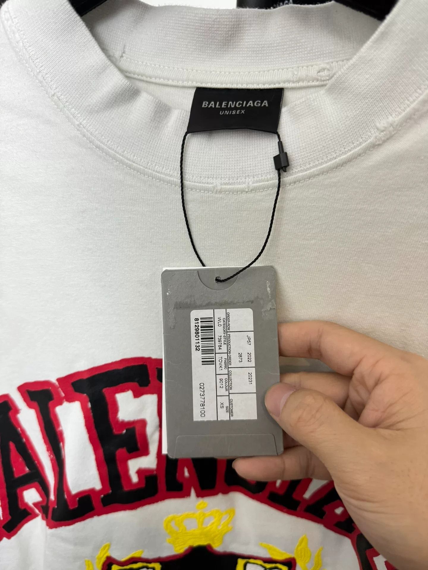 Balenciaga Balenciaga Scissors Crown Logo T-Shirt Size XS Size US XS / EU 42 / 0 - 3 Thumbnail
