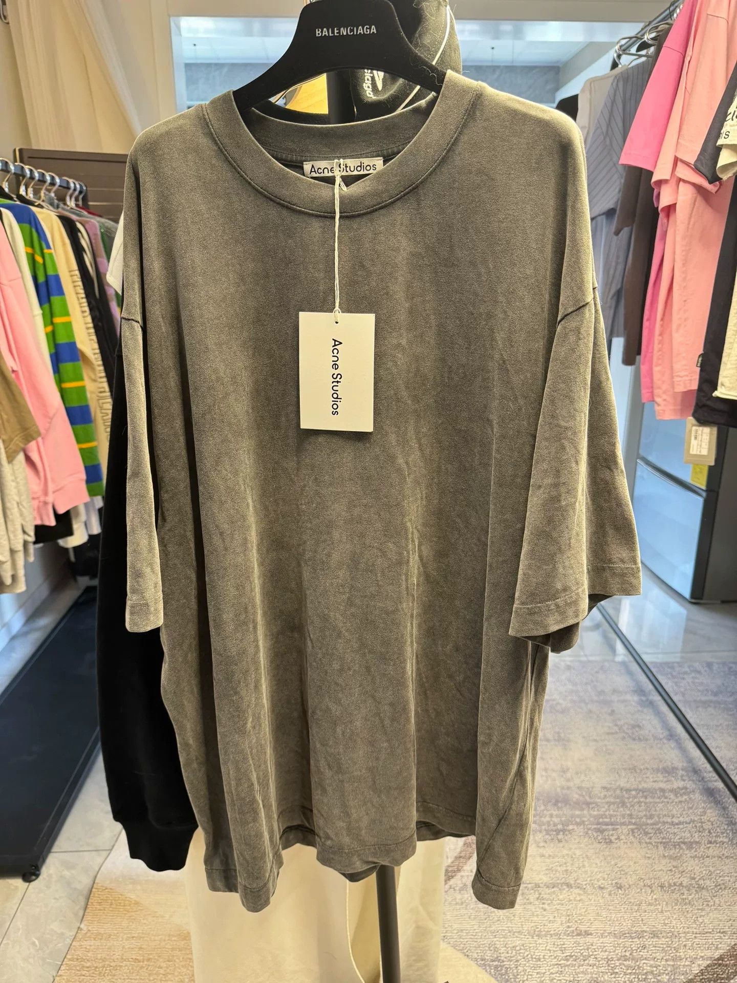 Acne Studios Acne Studios Washed Black Logo Patch T-Shirt XL Size US XL / EU 56 / 4 - 2 Thumbnail