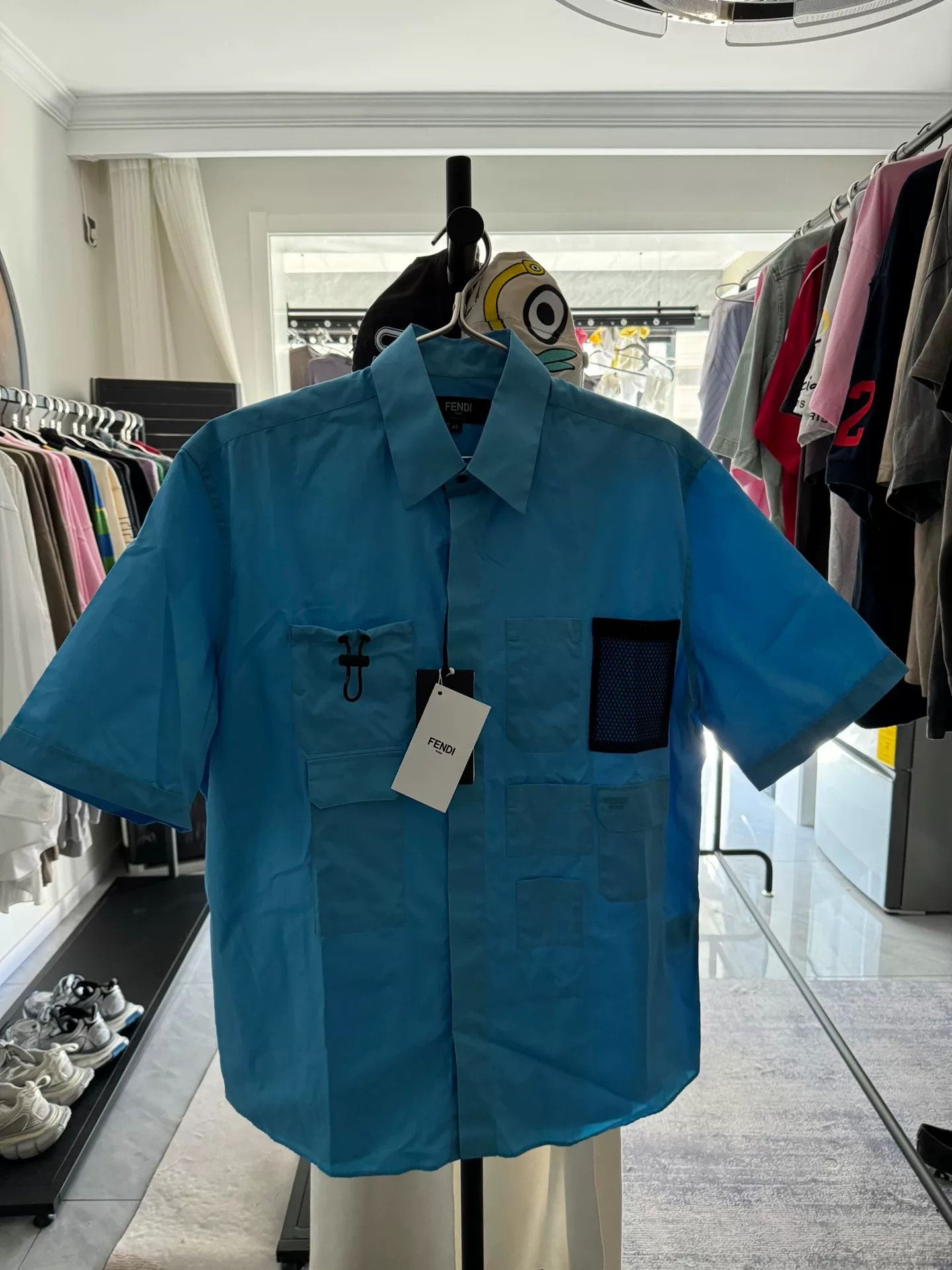 Fendi Fendi Blue Tactical Shirt Size M Size US M / EU 48-50 / 2 - 3 Thumbnail