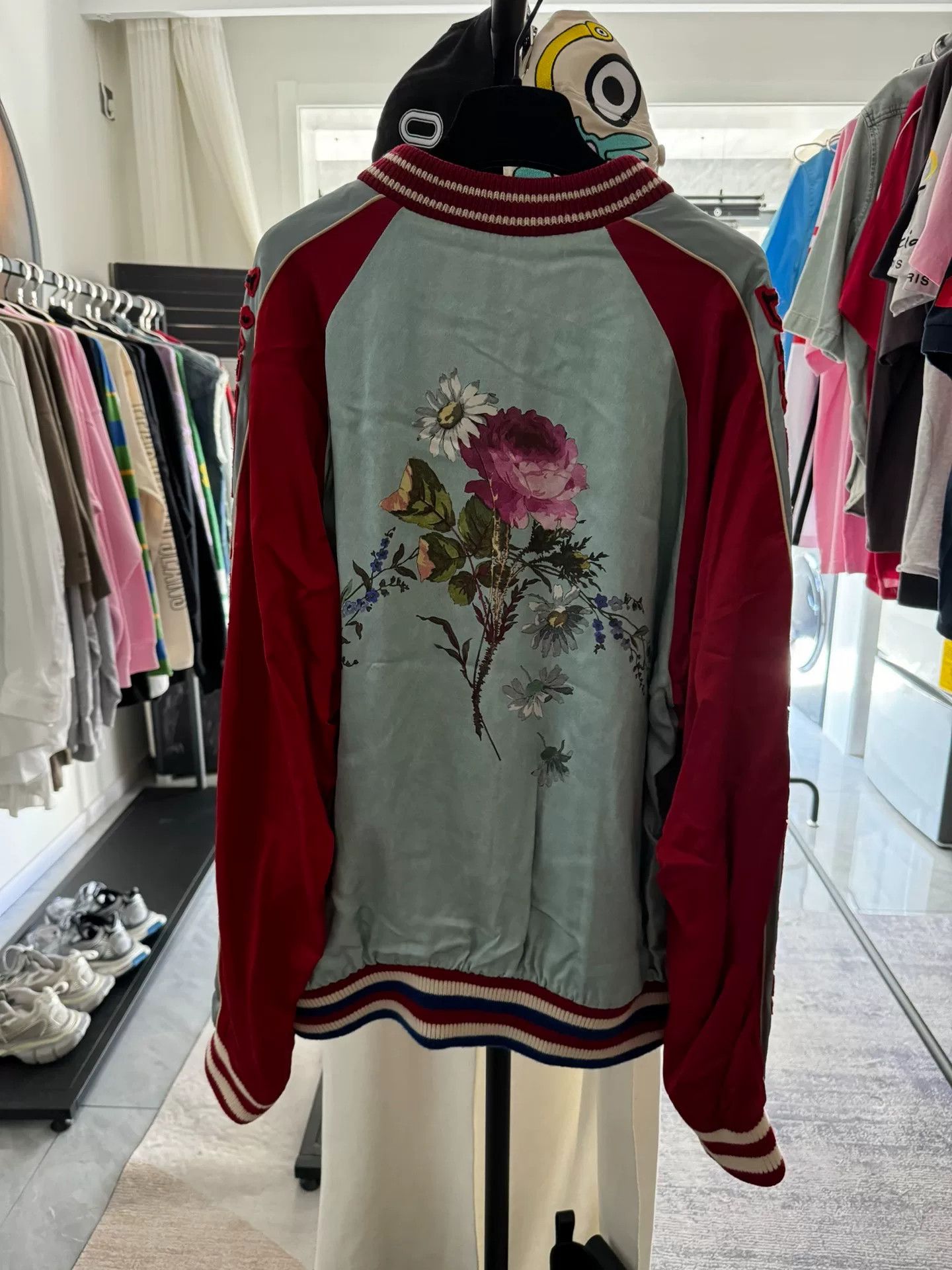 Gucci Gucci Eye Floral Bomber Jacket Size M Size US M / EU 48-50 / 2 - 3 Thumbnail