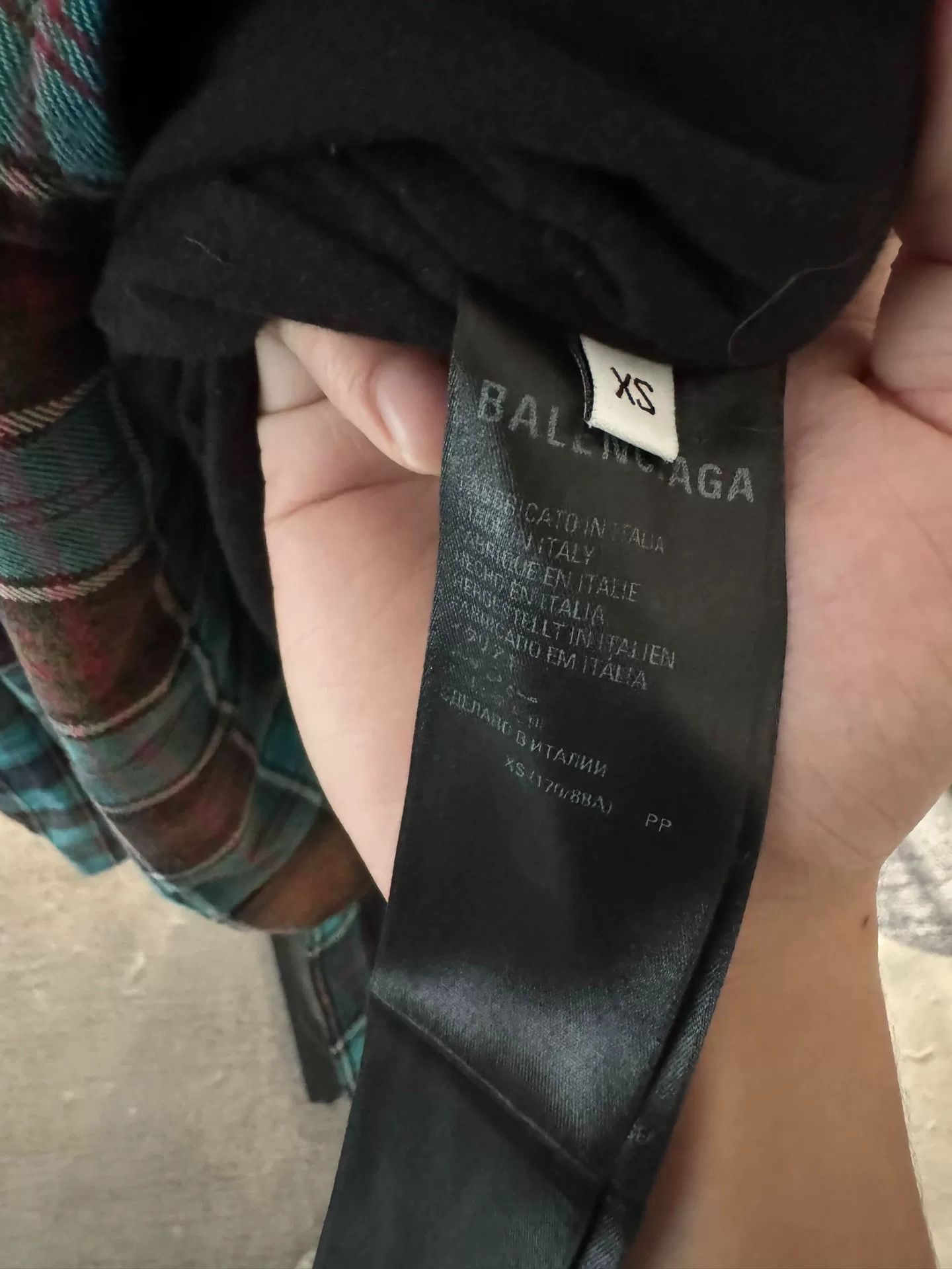 Balenciaga Balenciaga Plaid Flannel Hooded Shirt Size XS Size US XS / EU 42 / 0 - 6 Thumbnail