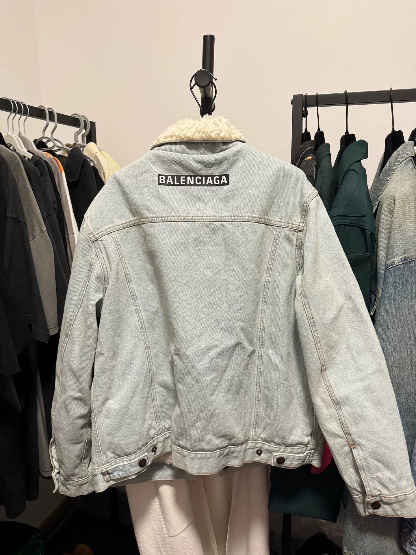 Balenciaga Balenciaga Sherpa Lined Denim Jacket Size 38 Size XS / US 0-2 / IT 36-38 - 3 Thumbnail