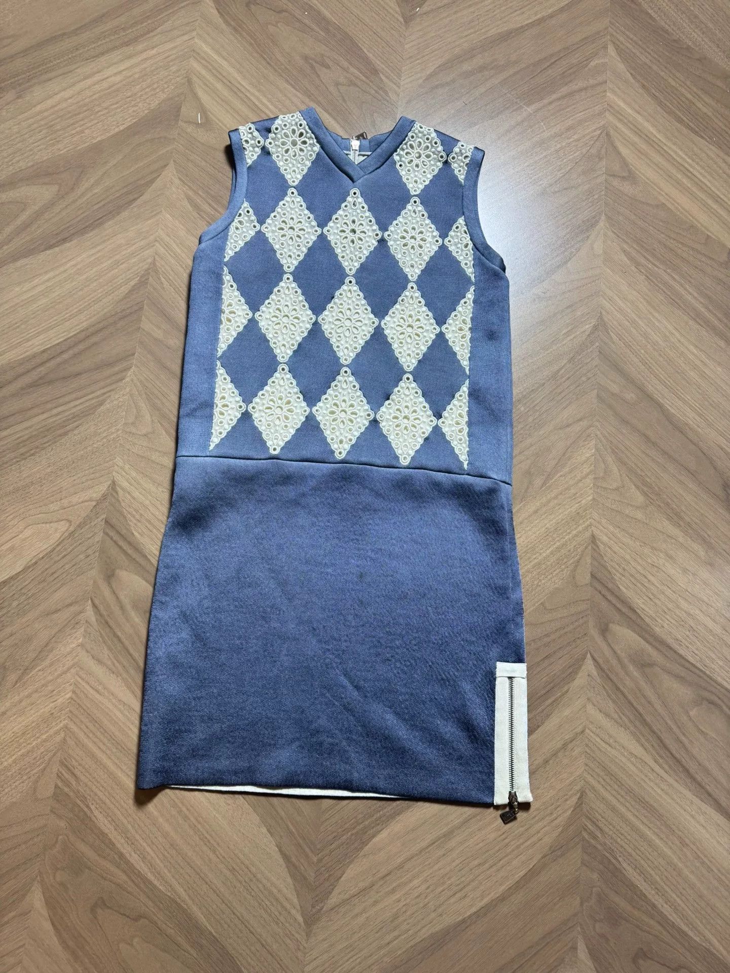 Louis Vuitton Louis Vuitton Argyle Pattern Sleeveless Dress Size S Size S / US 4 / IT 40 - 2 Thumbnail