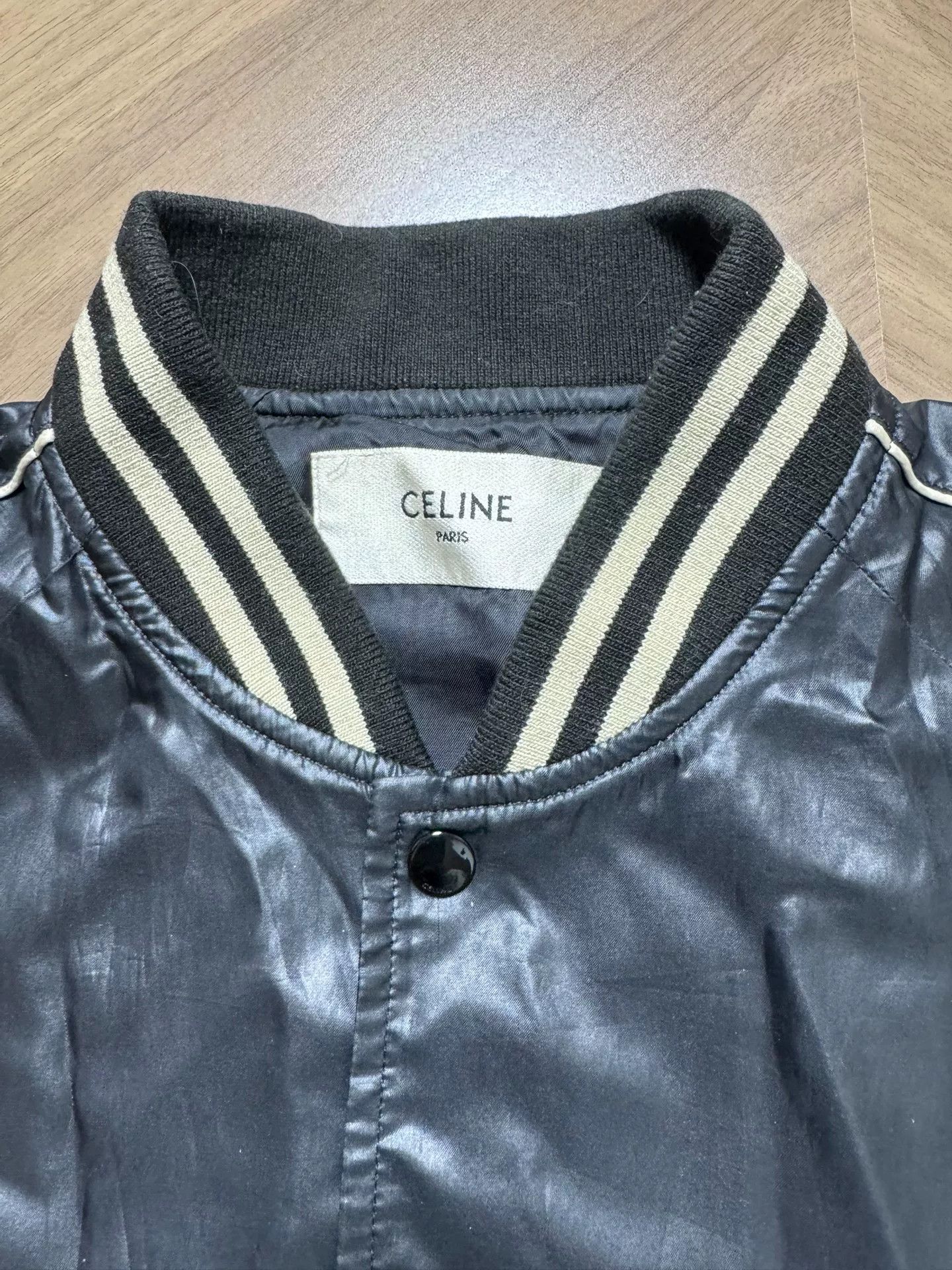 Celine CELINE Black Polyester Bomber Jacket Size M Size US M / EU 48-50 / 2 - 3 Thumbnail