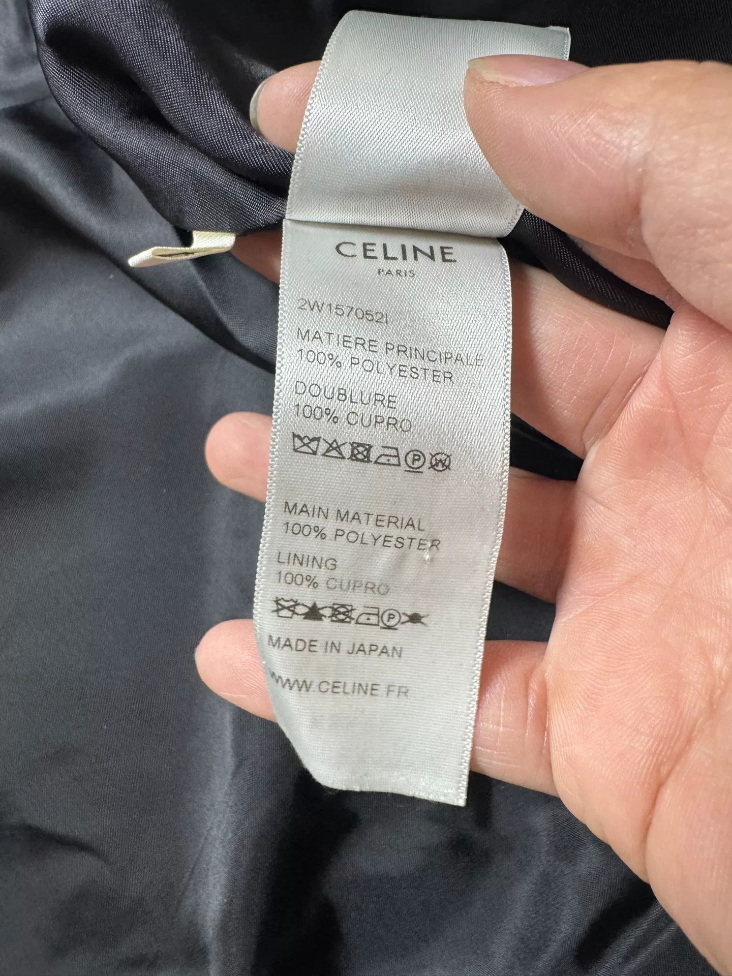 Celine CELINE Black Polyester Bomber Jacket Size M Size US M / EU 48-50 / 2 - 5 Thumbnail