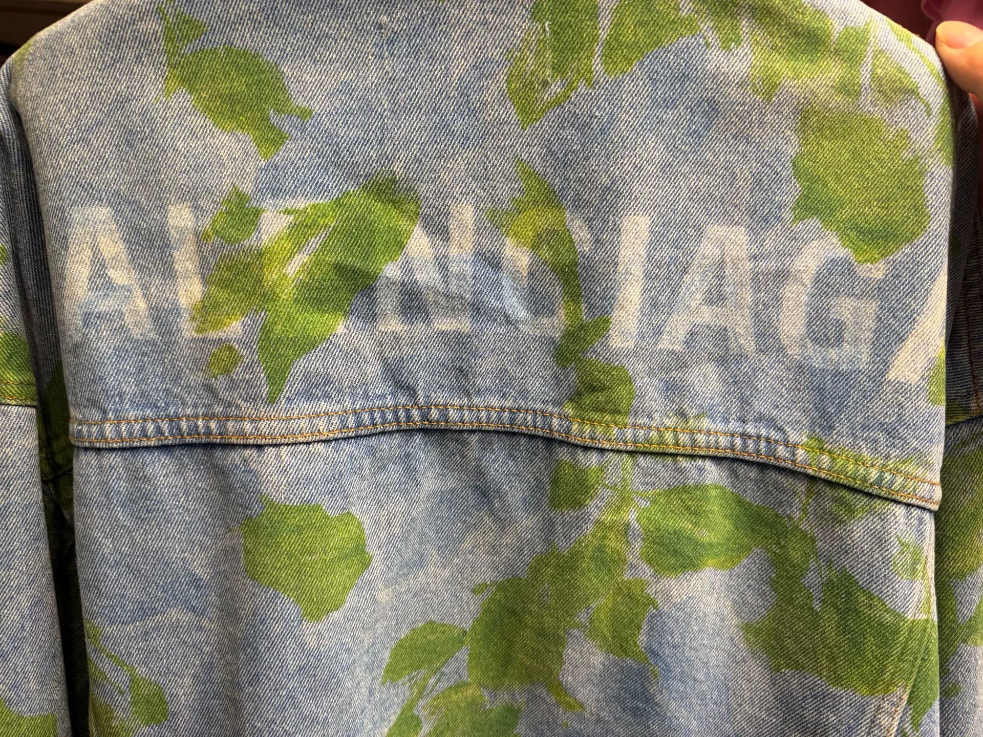 Balenciaga Balenciaga Tie-Dye Logo Denim Jacket Size 34 Size XXS / US 00 / IT 34 - 4 Thumbnail
