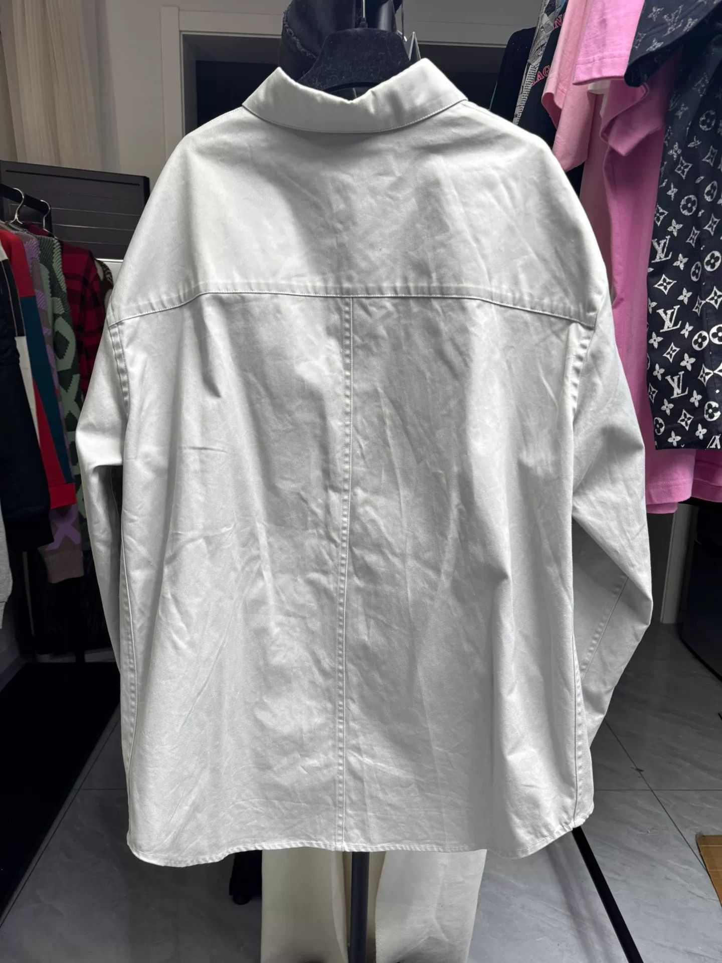 Balenciaga Balenciaga Embroidered Logo Shirt Size S Size US S / EU 44-46 / 1 - 5 Thumbnail