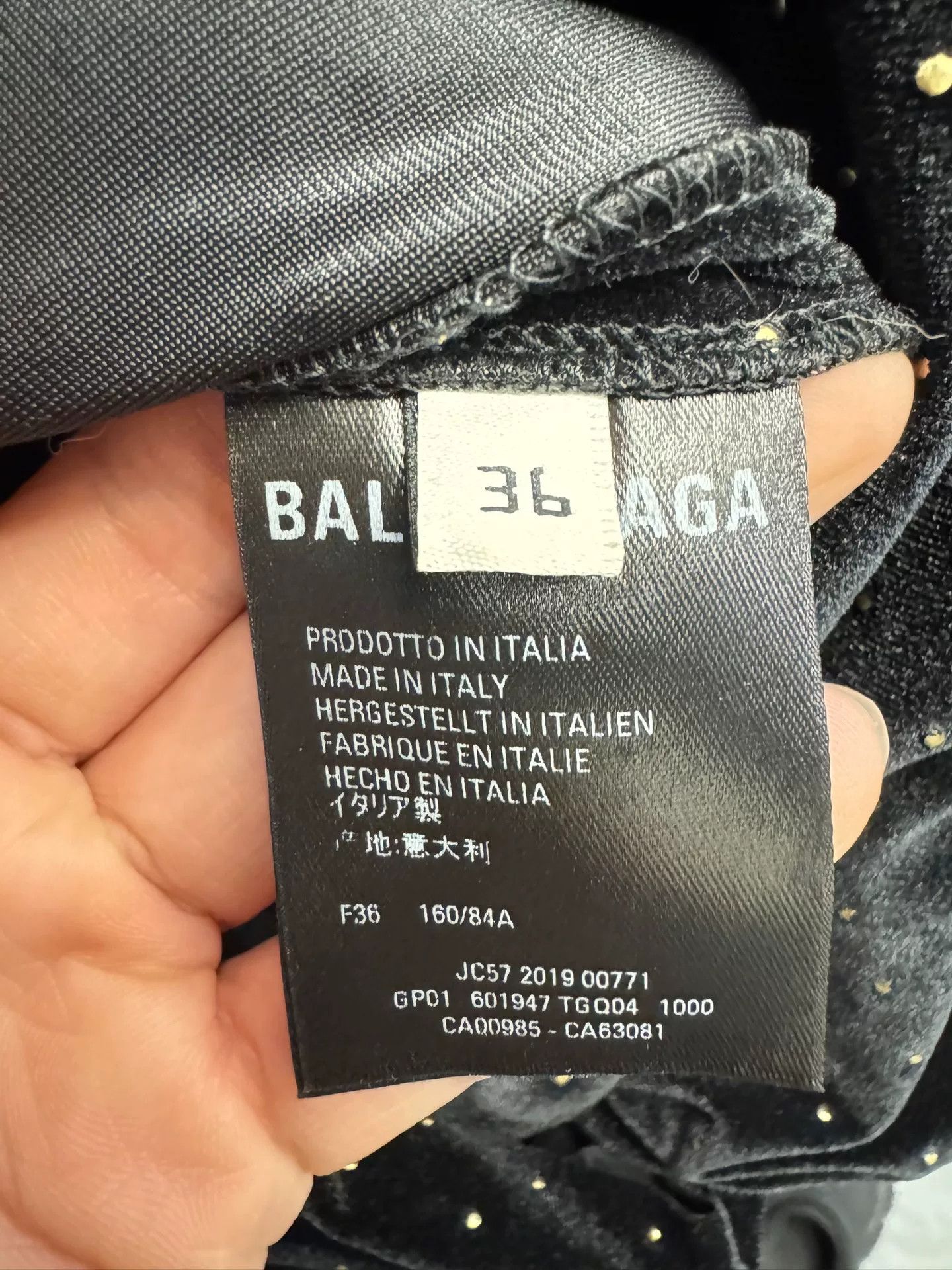 Balenciaga Balenciaga Rhinestone Velvet Mini Dress Size 36 Size XS / US 0-2 / IT 36-38 - 6 Thumbnail
