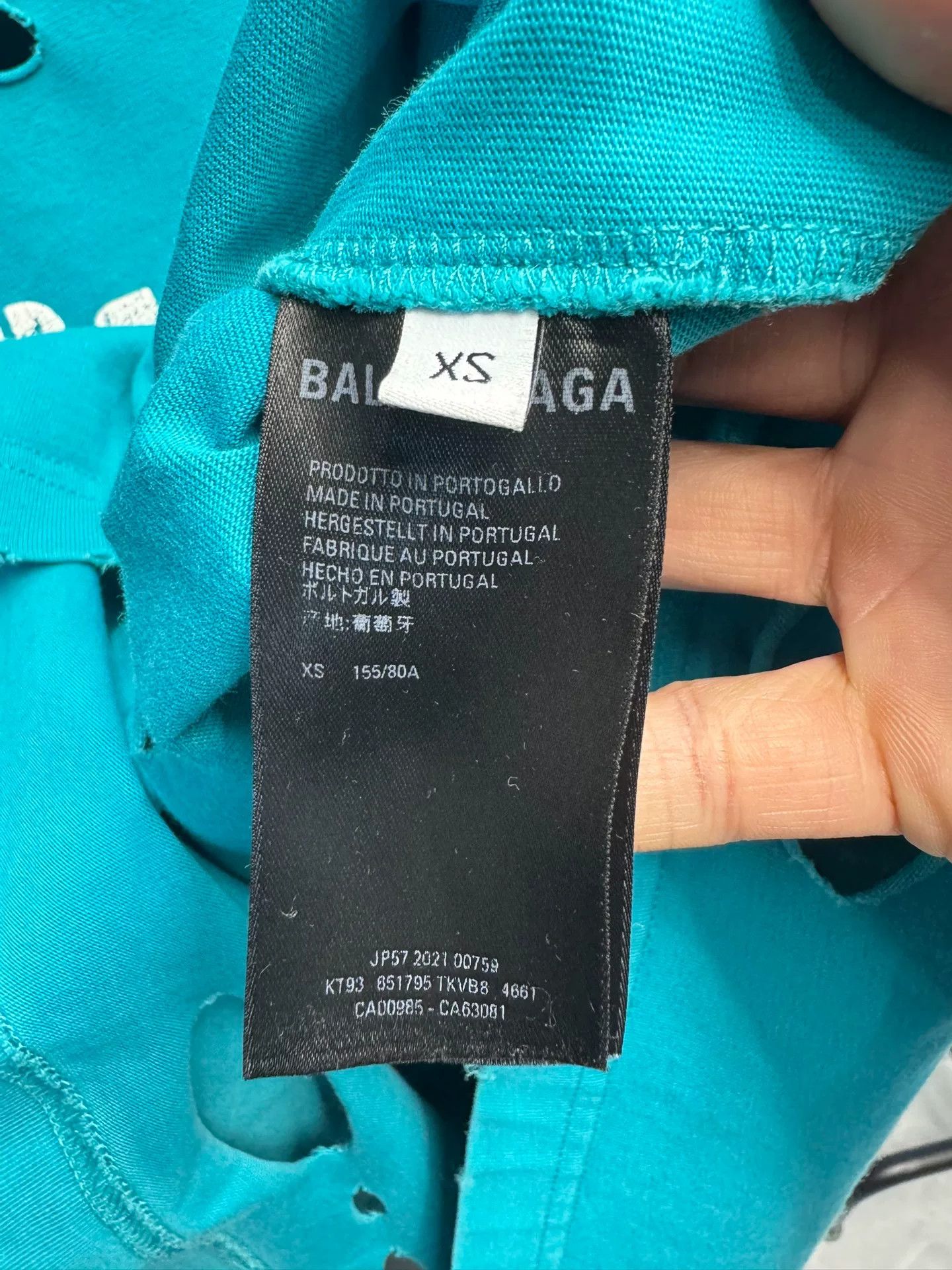 Balenciaga Balenciaga Destroyed Logo T-Shirt Size XS Size US XS / EU 42 / 0 - 5 Thumbnail