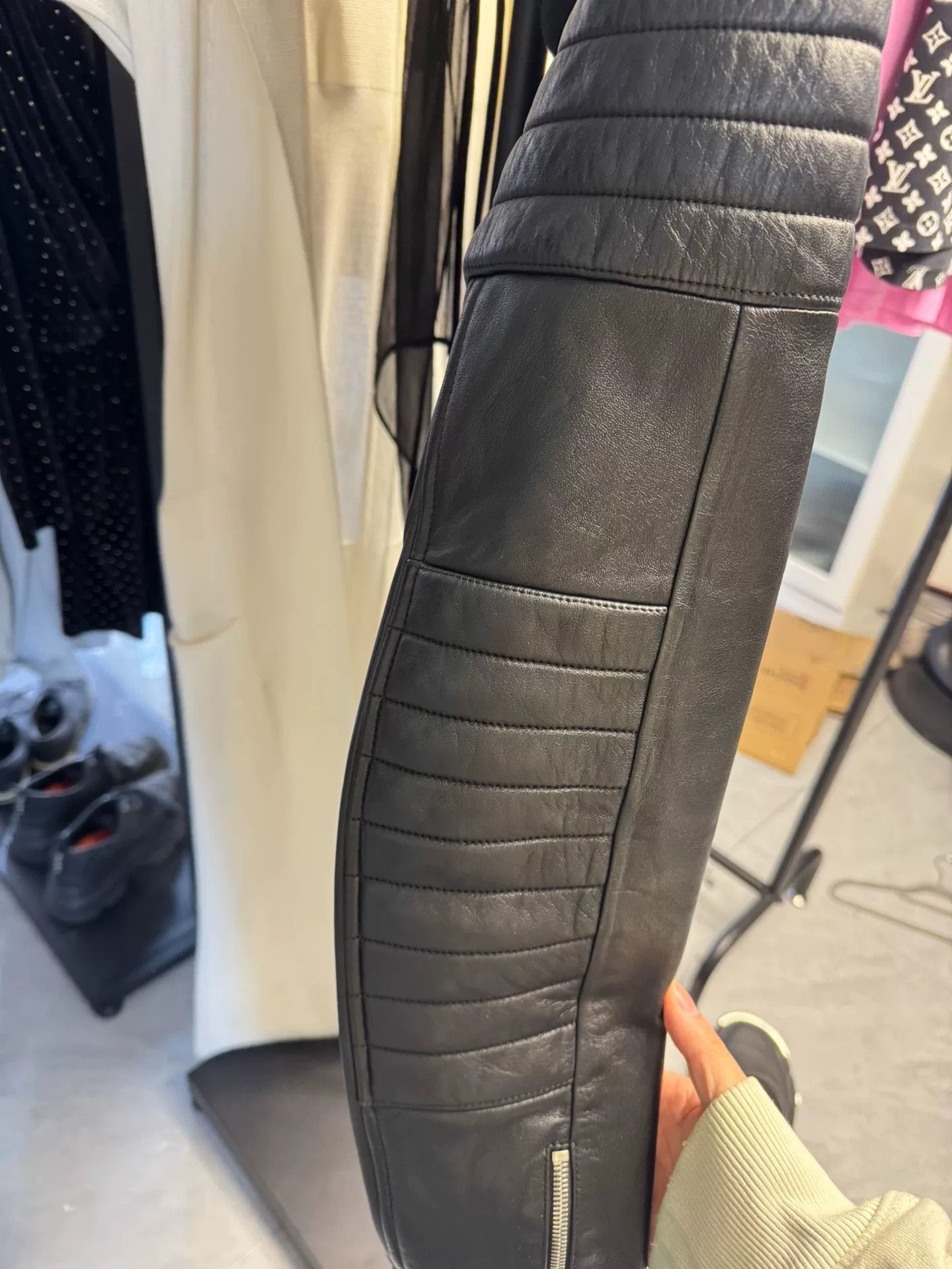 Givenchy Givenchy Lambskin Leather Sleeve Hooded Jacket Size S Size US S / EU 44-46 / 1 - 5 Thumbnail