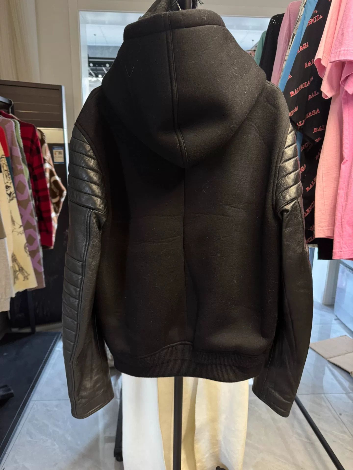 Givenchy Givenchy Lambskin Leather Sleeve Hooded Jacket Size S Size US S / EU 44-46 / 1 - 6 Thumbnail