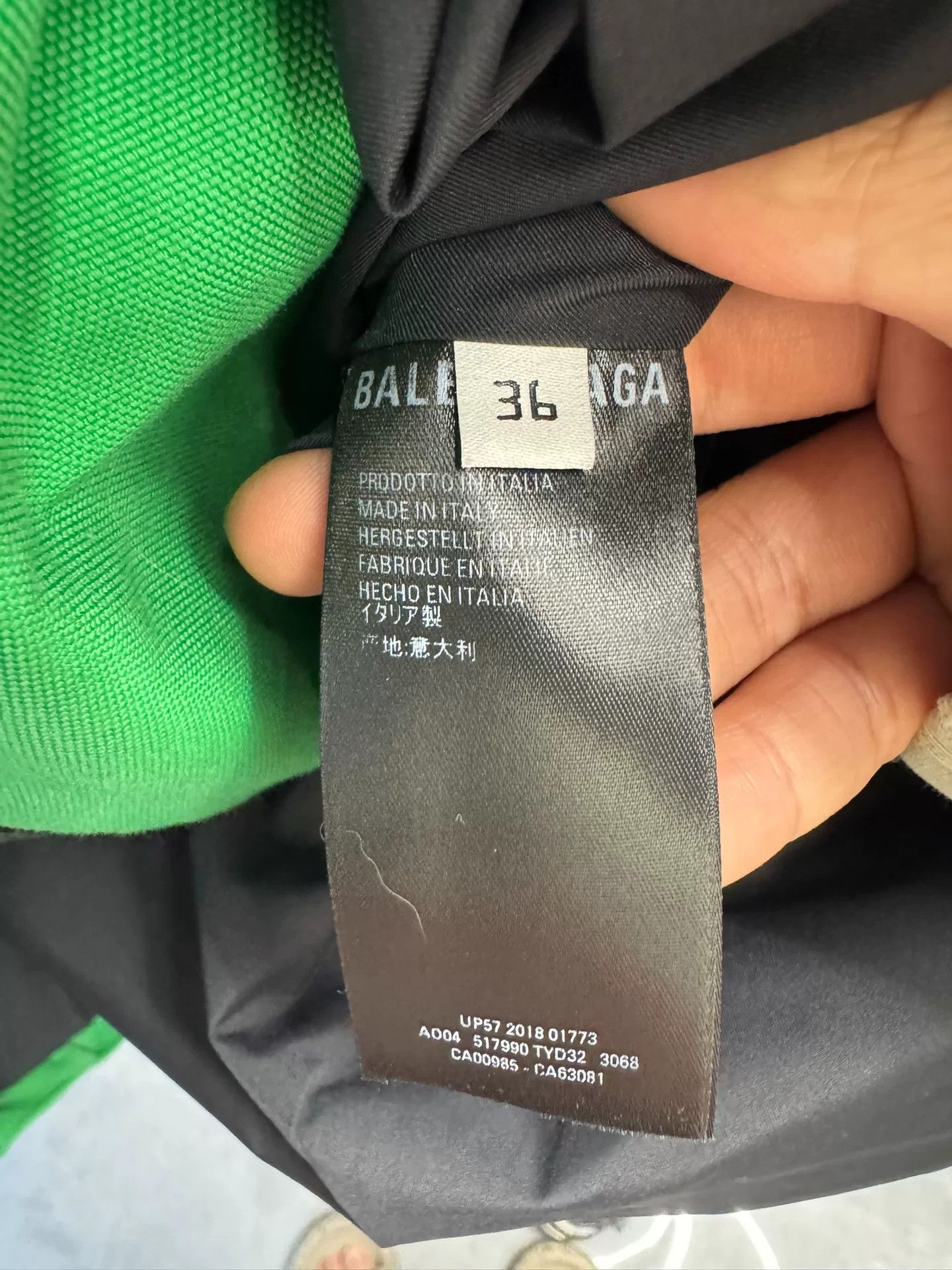 Balenciaga Balenciaga Green Logo Parka Size XS Size US XS / EU 42 / 0 - 6 Thumbnail