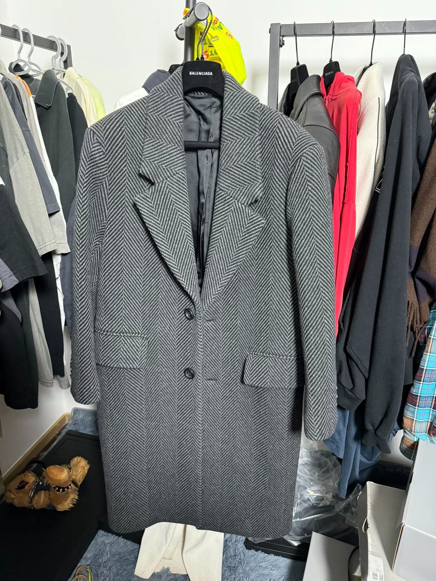AMI Ami Paris Herringbone Wool Coat Size S Size US S / EU 44-46 / 1 - 2 Thumbnail