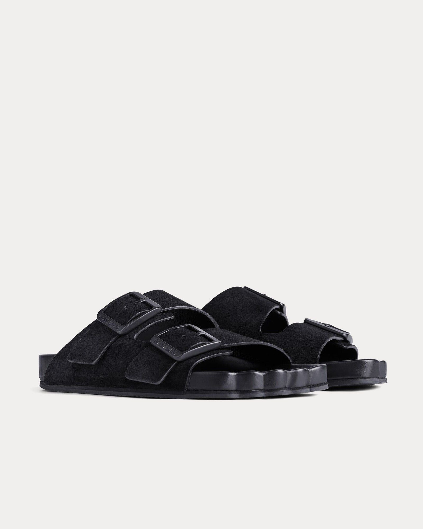 Balenciaga Sunday Suede Calfskin Black Sandals womens Size US 10 / IT 40 - 3 Thumbnail