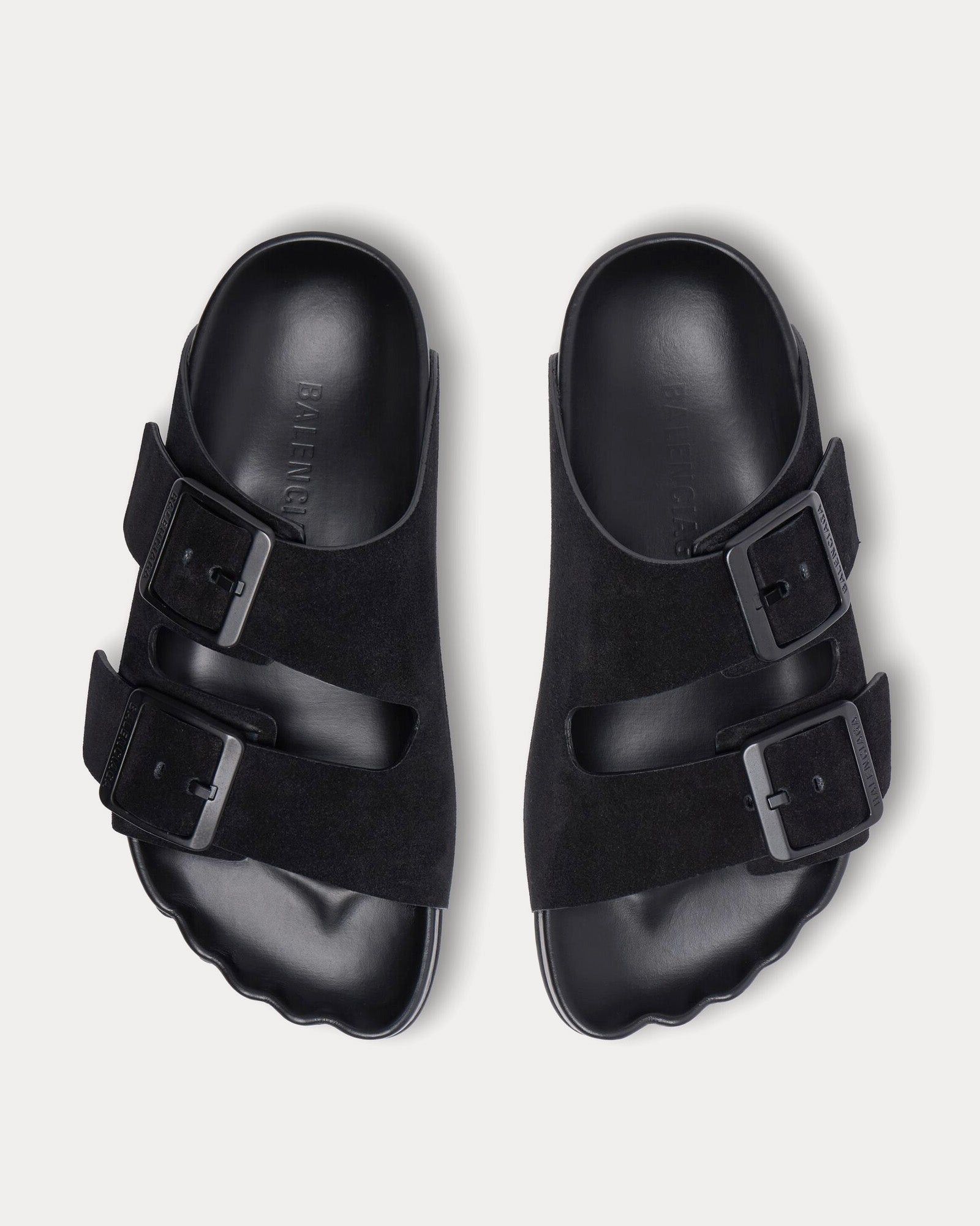 Balenciaga Sunday Suede Calfskin Black Sandals womens Size US 10 / IT 40 - 2 Thumbnail