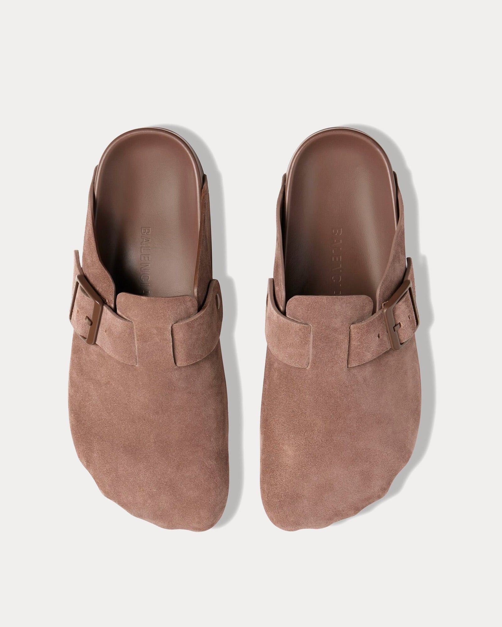 Balenciaga Sunday Suede Calfskin Light Brown Mules Size US 9 / IT 39 - 2 Thumbnail