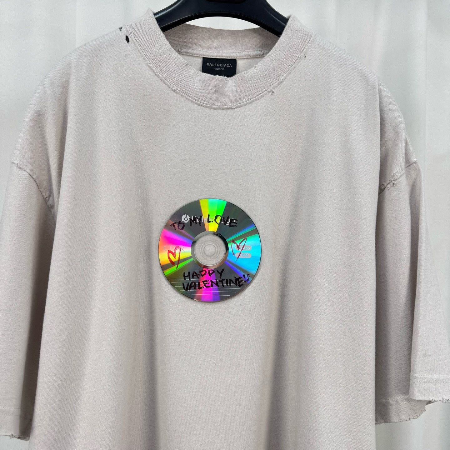 Balenciaga Balenciaga Valentine Limited CD Tee Size US L / EU 52-54 / 3 - 3 Thumbnail