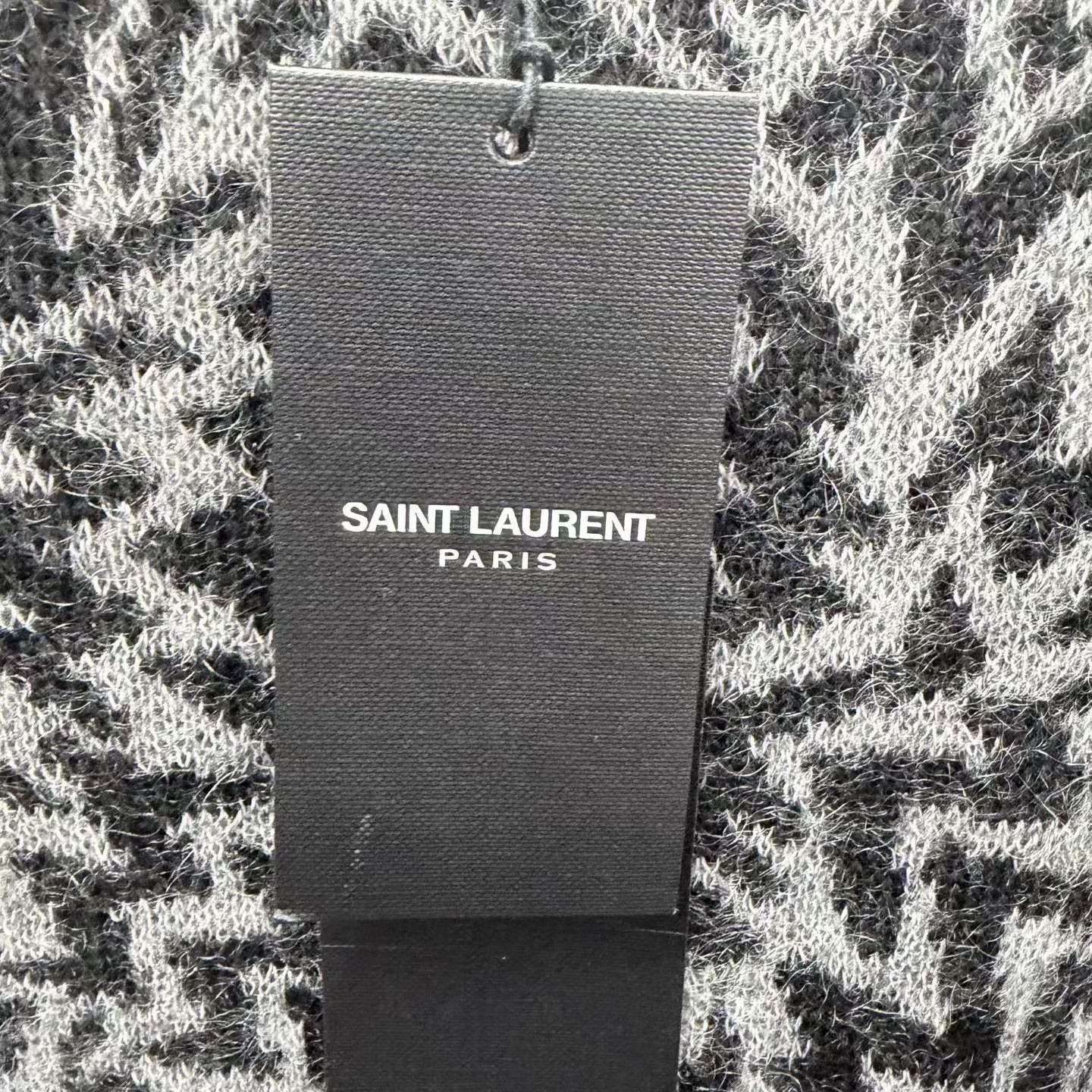 Saint Laurent Paris Saint Laurent Gray Black Patterned Sweater Size US S / EU 44-46 / 1 - 6 Thumbnail