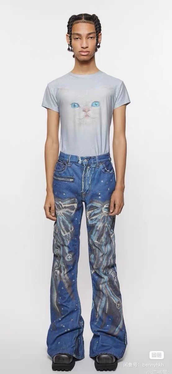 Acne Studios Acne Studios Bow Digital Print Flared Jeans Size 42" / US 20 - 5 Thumbnail