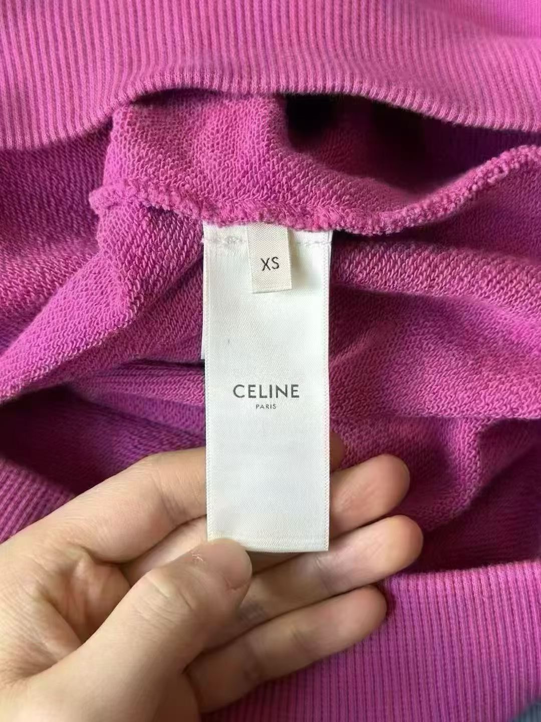 Celine Celine Rose Red Logo Hoodie Size XS / US 0-2 / IT 36-38 - 3 Thumbnail
