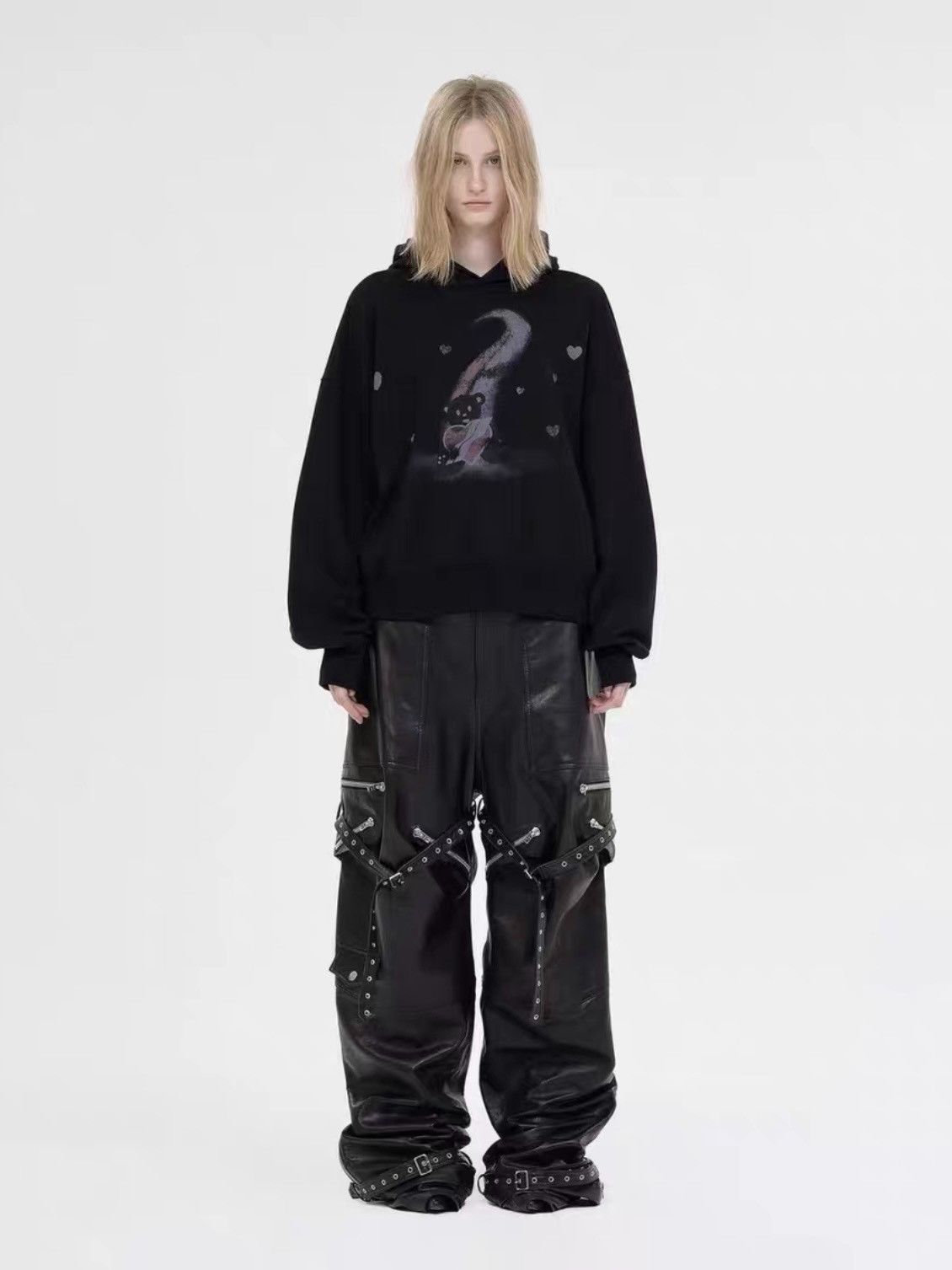 WE11DONE WE11DONE SS23 Black Moto Leather Pants Size US 34 / EU 50 - 6 Thumbnail