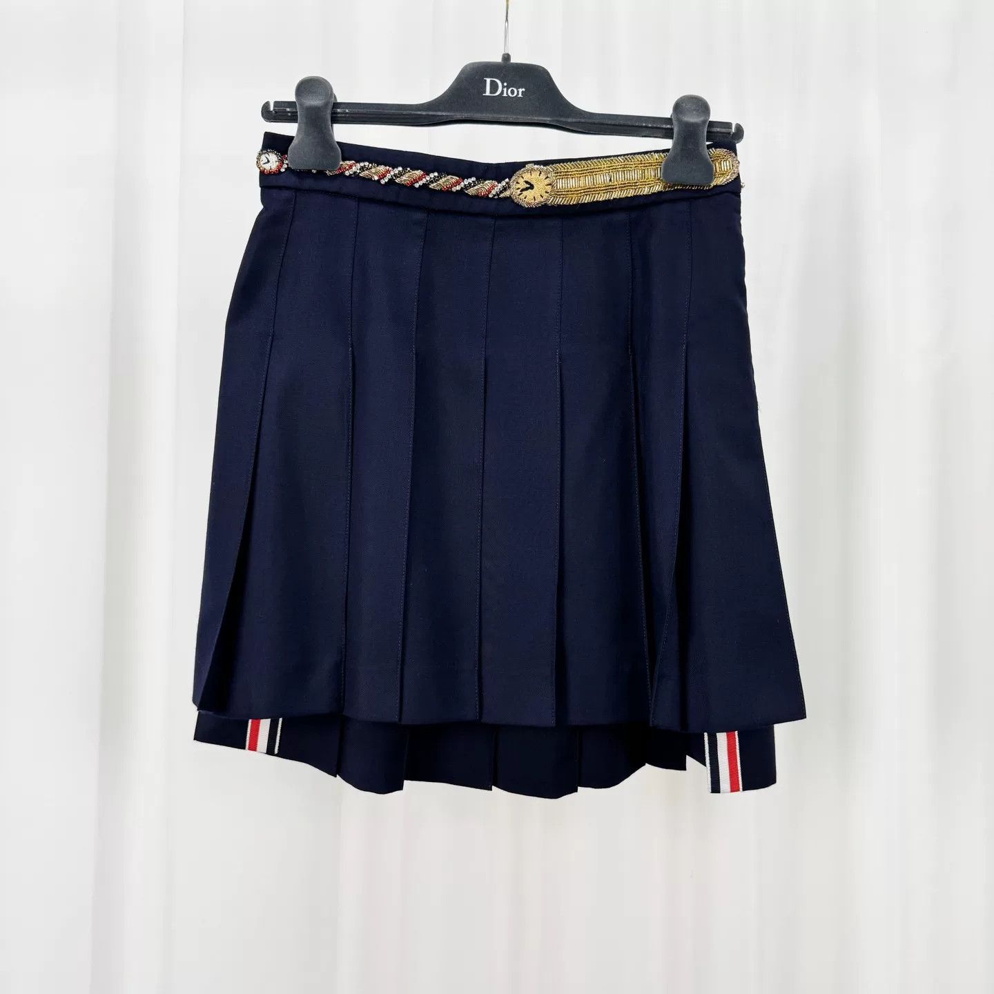 Thom Browne Thom Browne Dark Blue Pleated Skirt Size 40" / US 18 - 2 Thumbnail