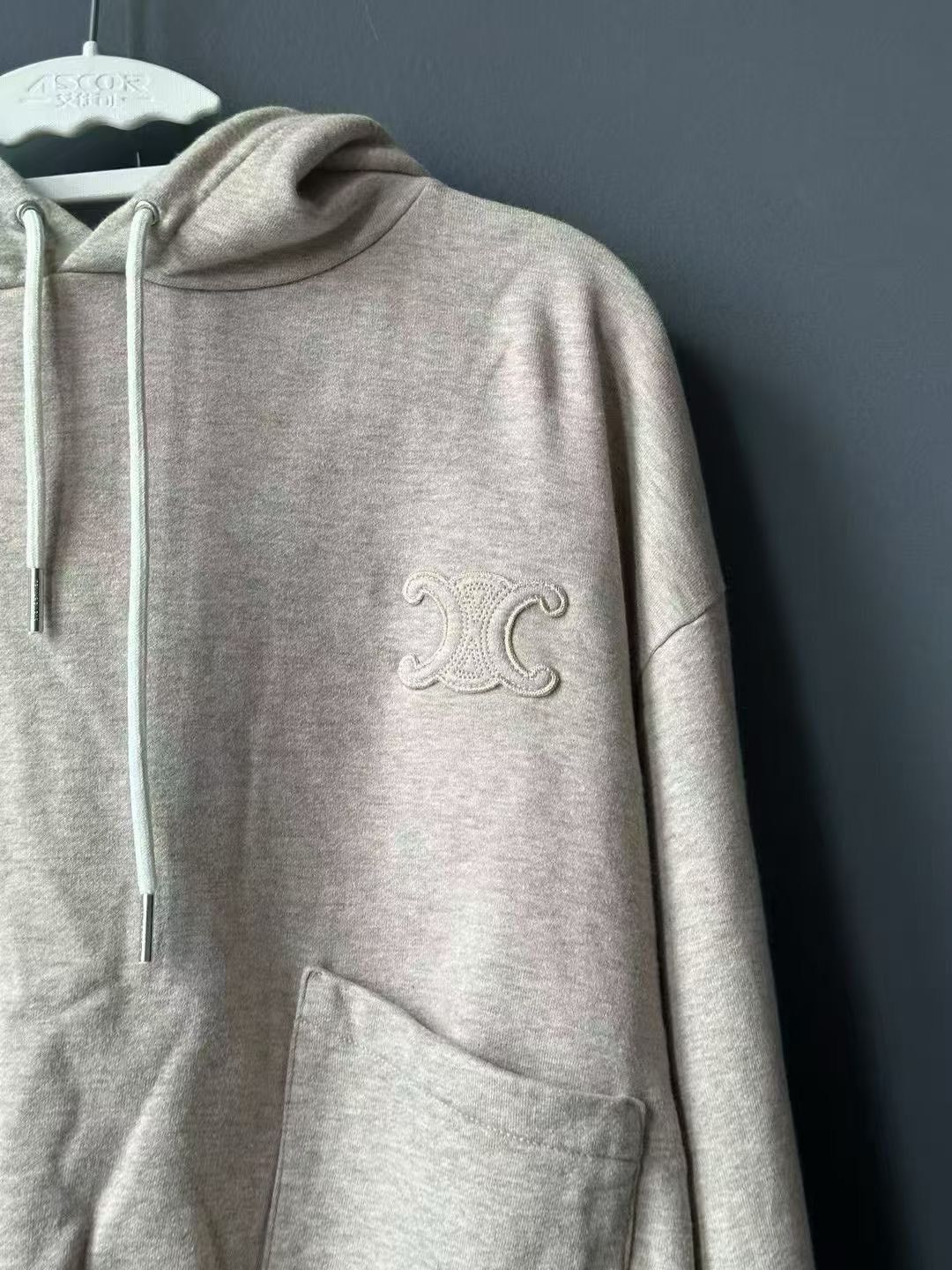Celine Celine Embossed Logo Cropped Hoodie Size S / US 4 / IT 40 - 2 Thumbnail