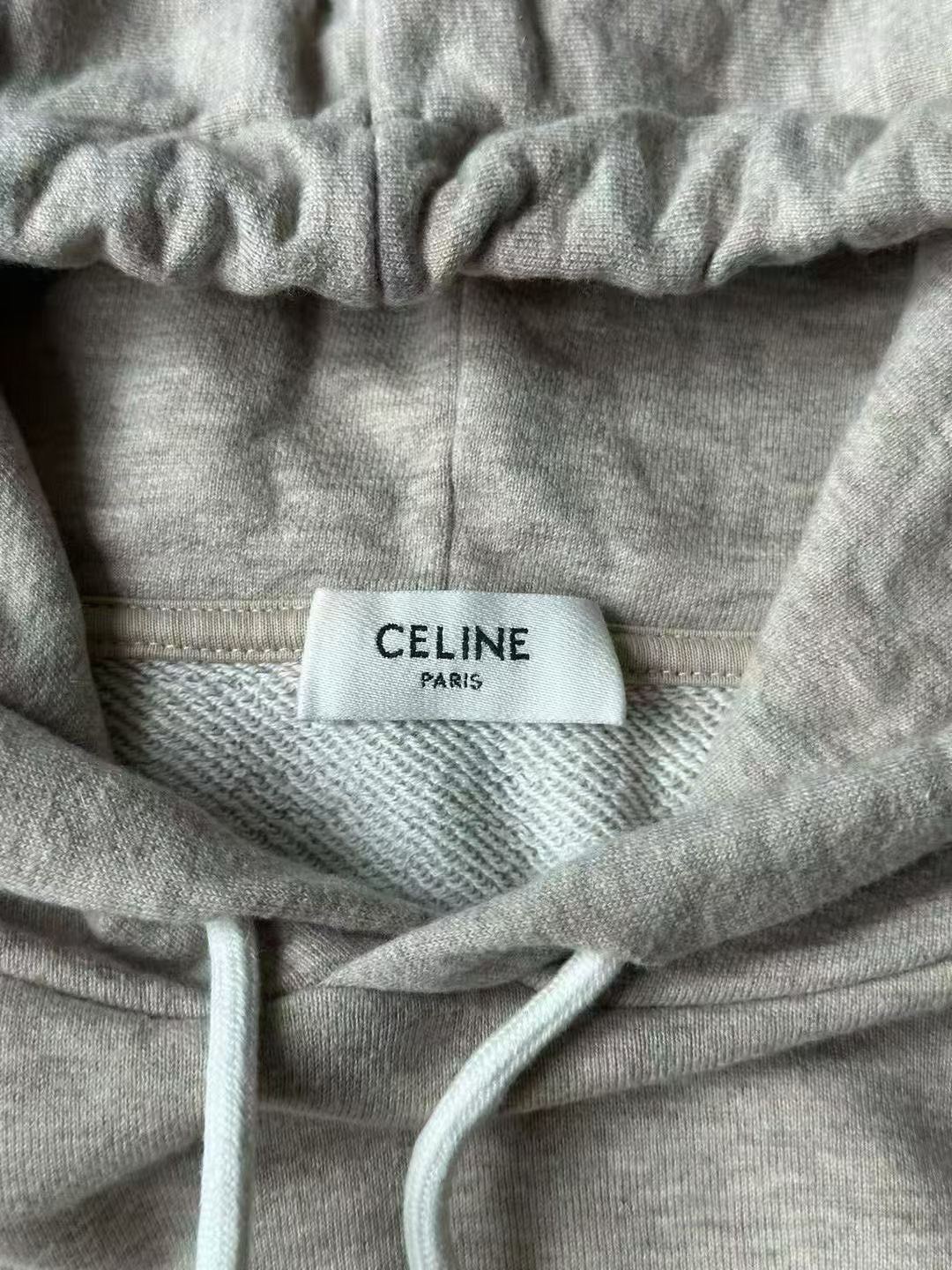 Celine Celine Embossed Logo Cropped Hoodie Size S / US 4 / IT 40 - 3 Thumbnail