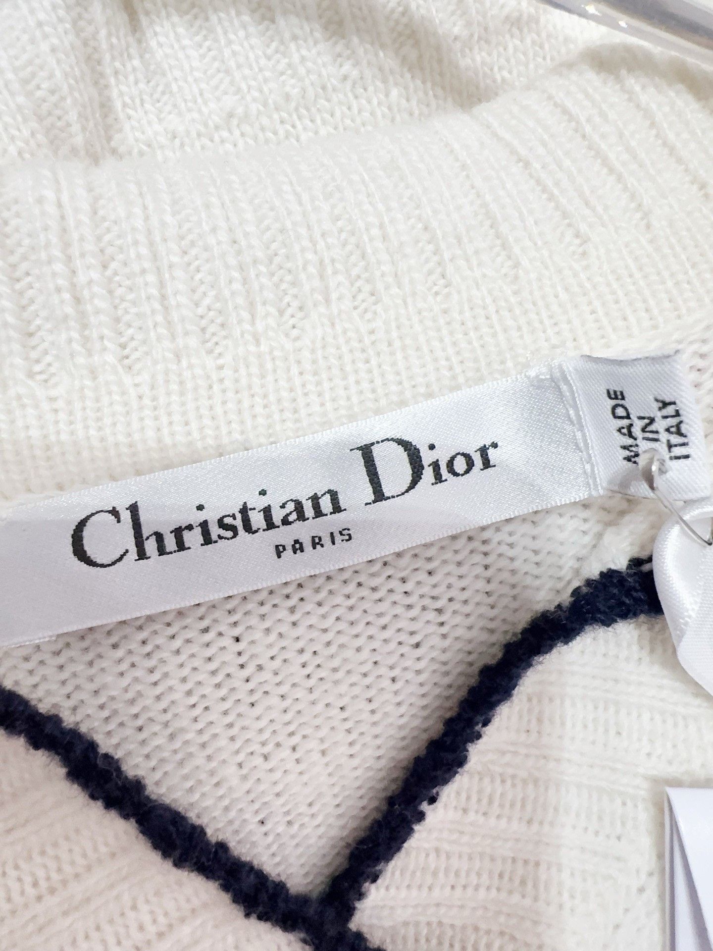 Dior Dior White Striped Sweater Size XS / US 0-2 / IT 36-38 - 3 Thumbnail
