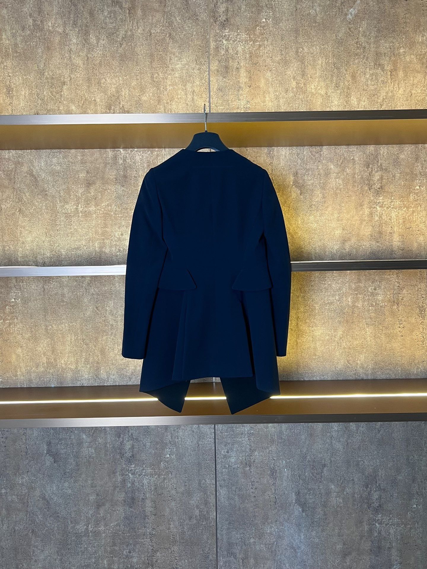 Dior Dior Dark Blue Silk Waist-Cinched Blazer Size XXS / US 00 / IT 34 - 2 Thumbnail