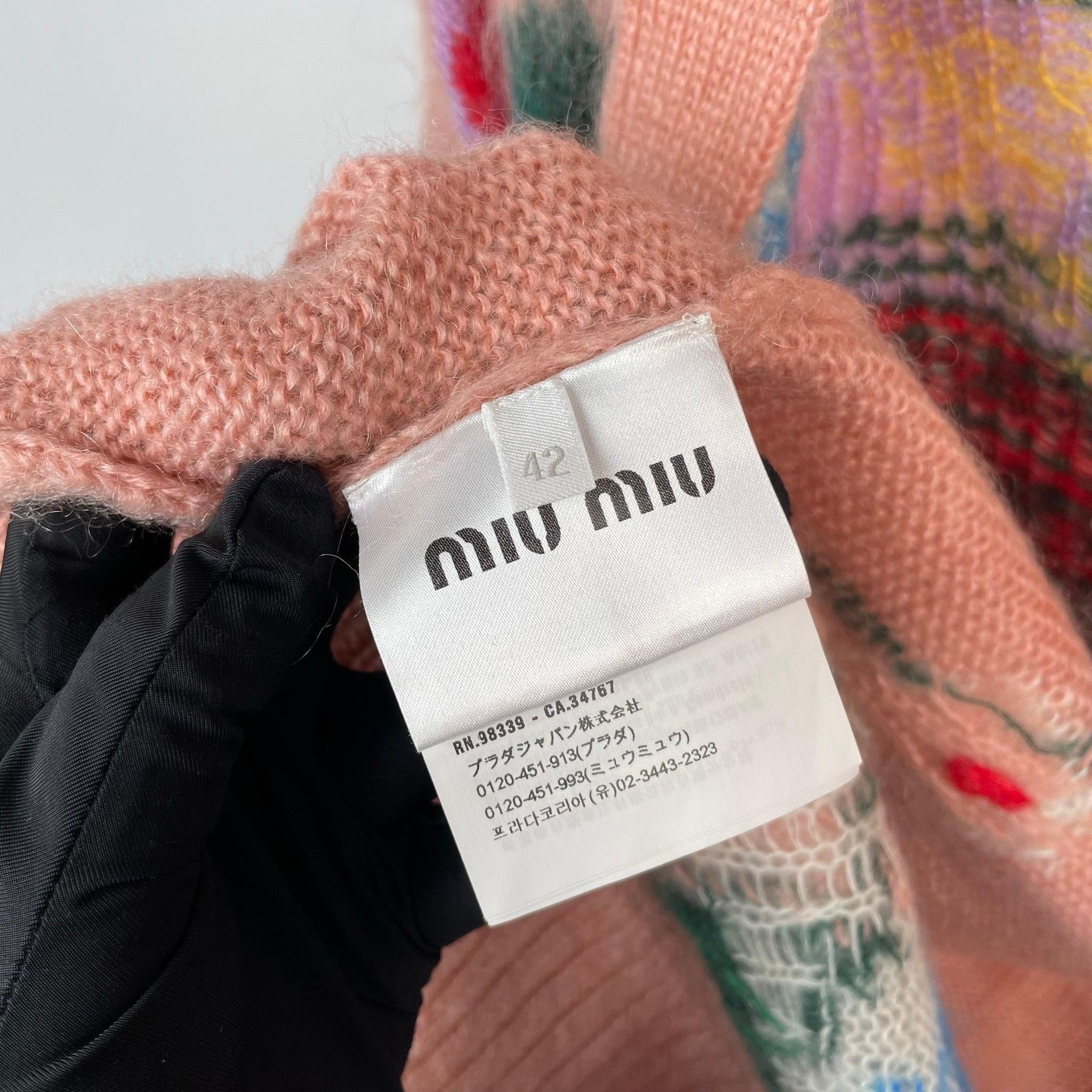 Miu Miu MiuMiu Colorful Rose Print V-Neck Knit Cardigan Size M / US 6-8 / IT 42-44 - 5 Thumbnail