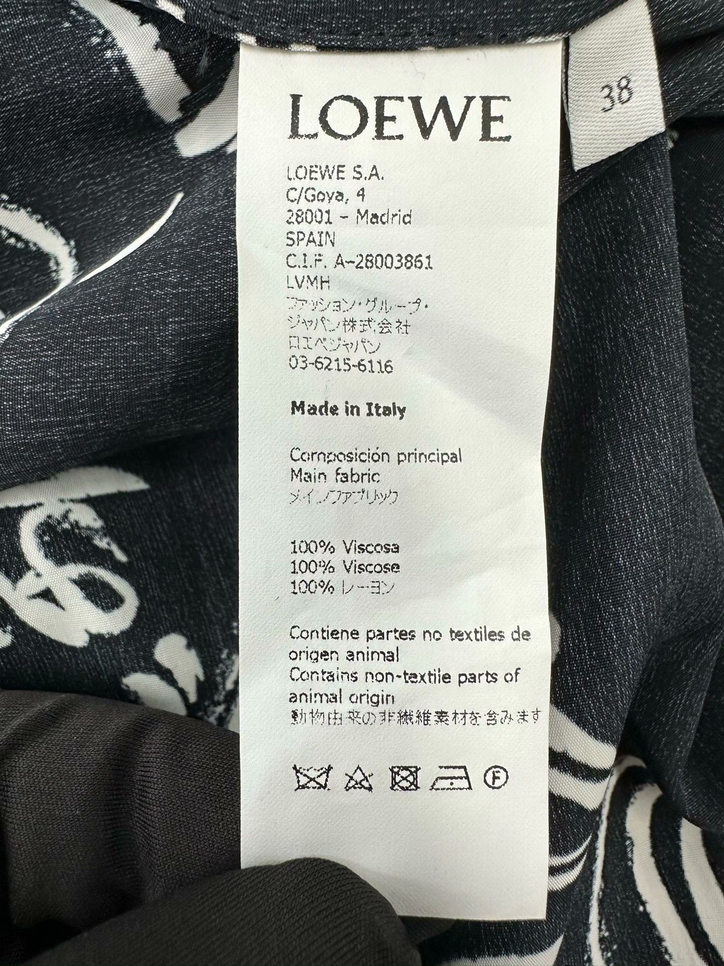 Loewe Loewe Black Floral Print Silk Shirt Size S / US 4 / IT 40 - 4 Thumbnail
