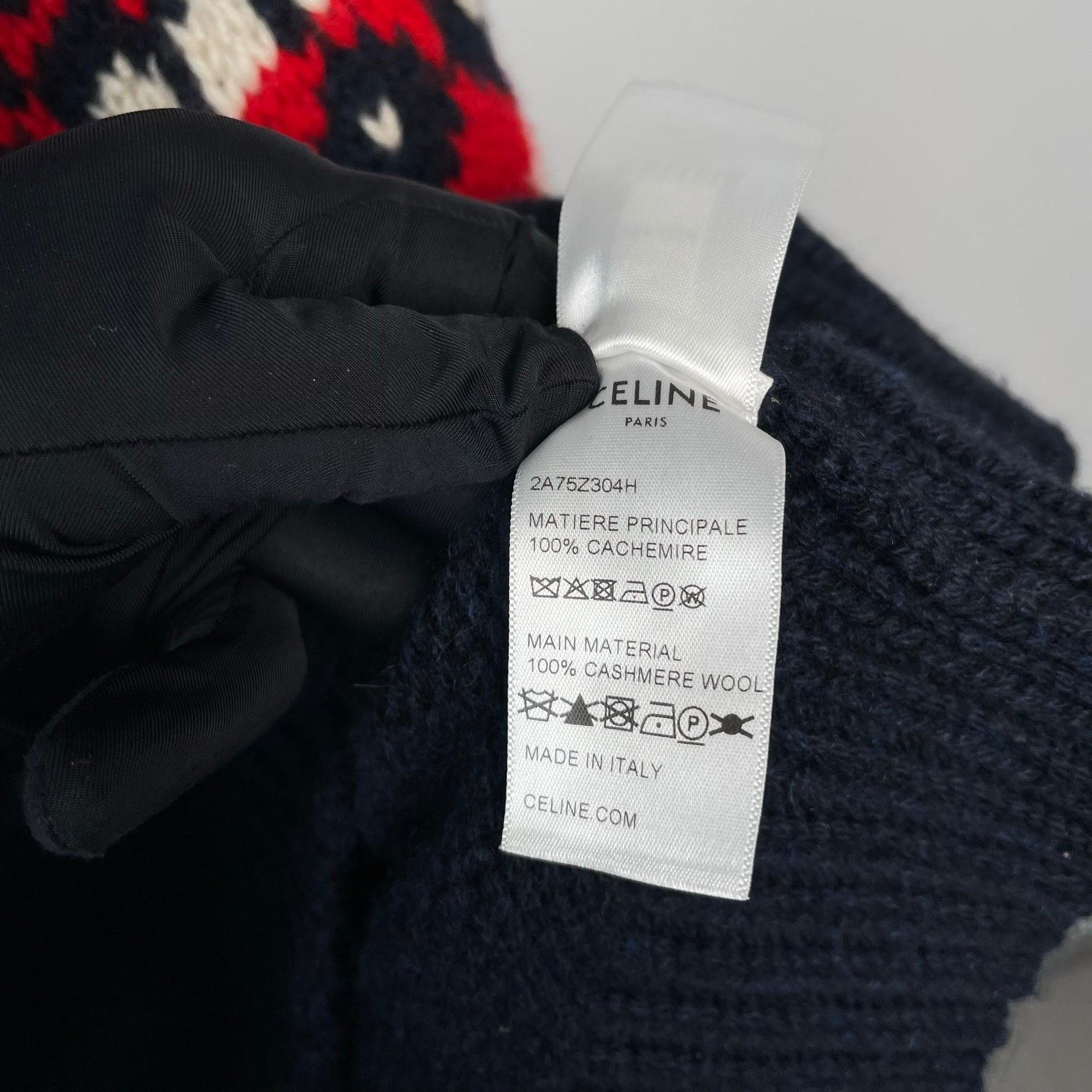 Celine Celine Dark Blue Fair Isle High Neck Sweater Size S / US 4 / IT 40 - 7 Thumbnail