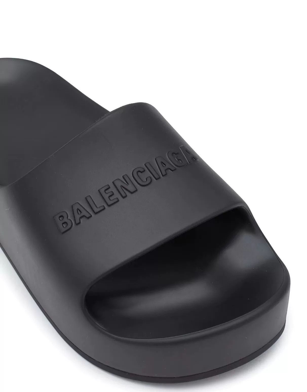 Balenciaga Balenciaga Black Thick-Soled Slides Size US 4 / IT 34 - 2 Thumbnail