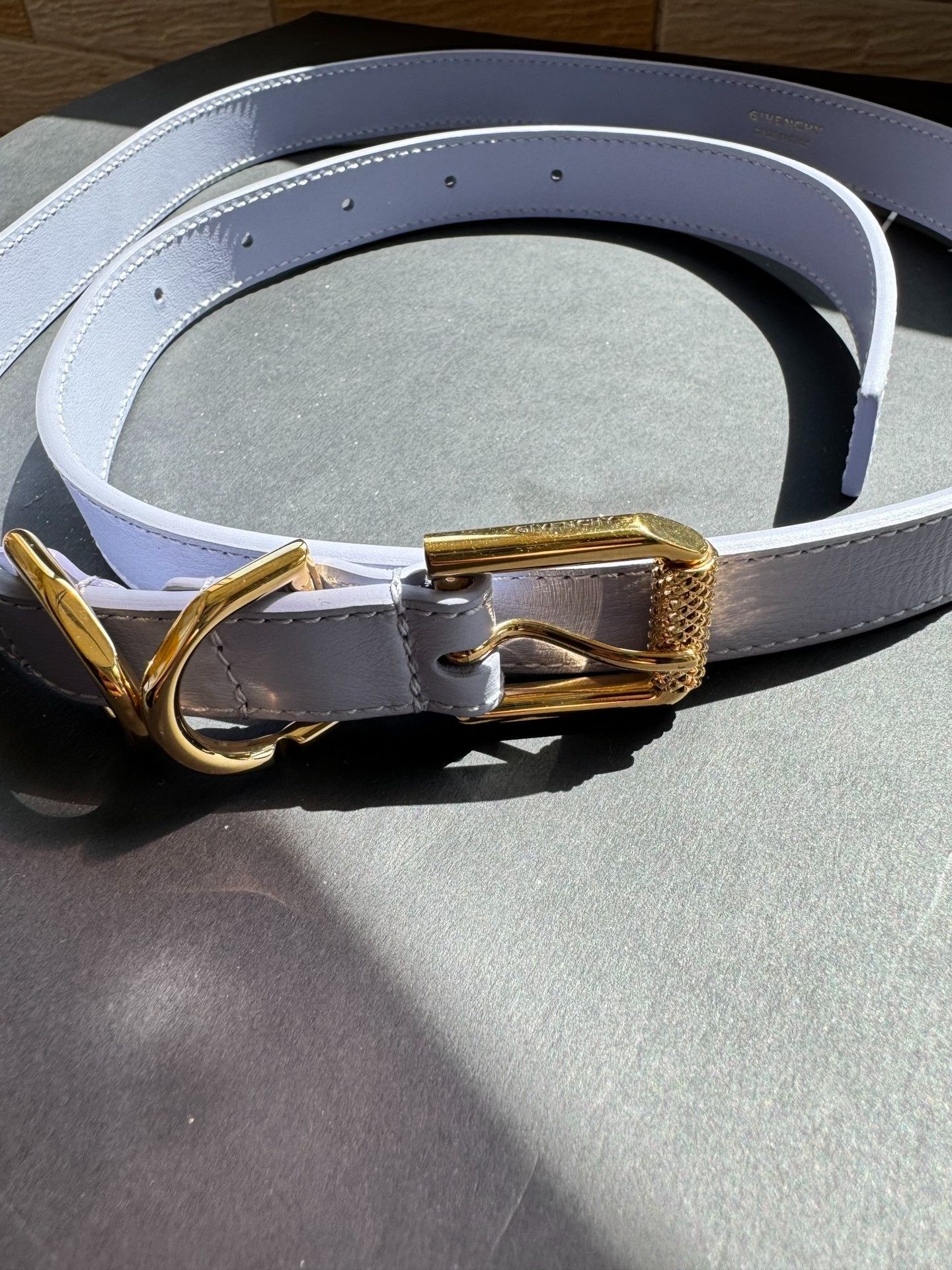 Givenchy Givenchy Lavender Double-Buckle Thin Belt Size ONE SIZE - 3 Thumbnail