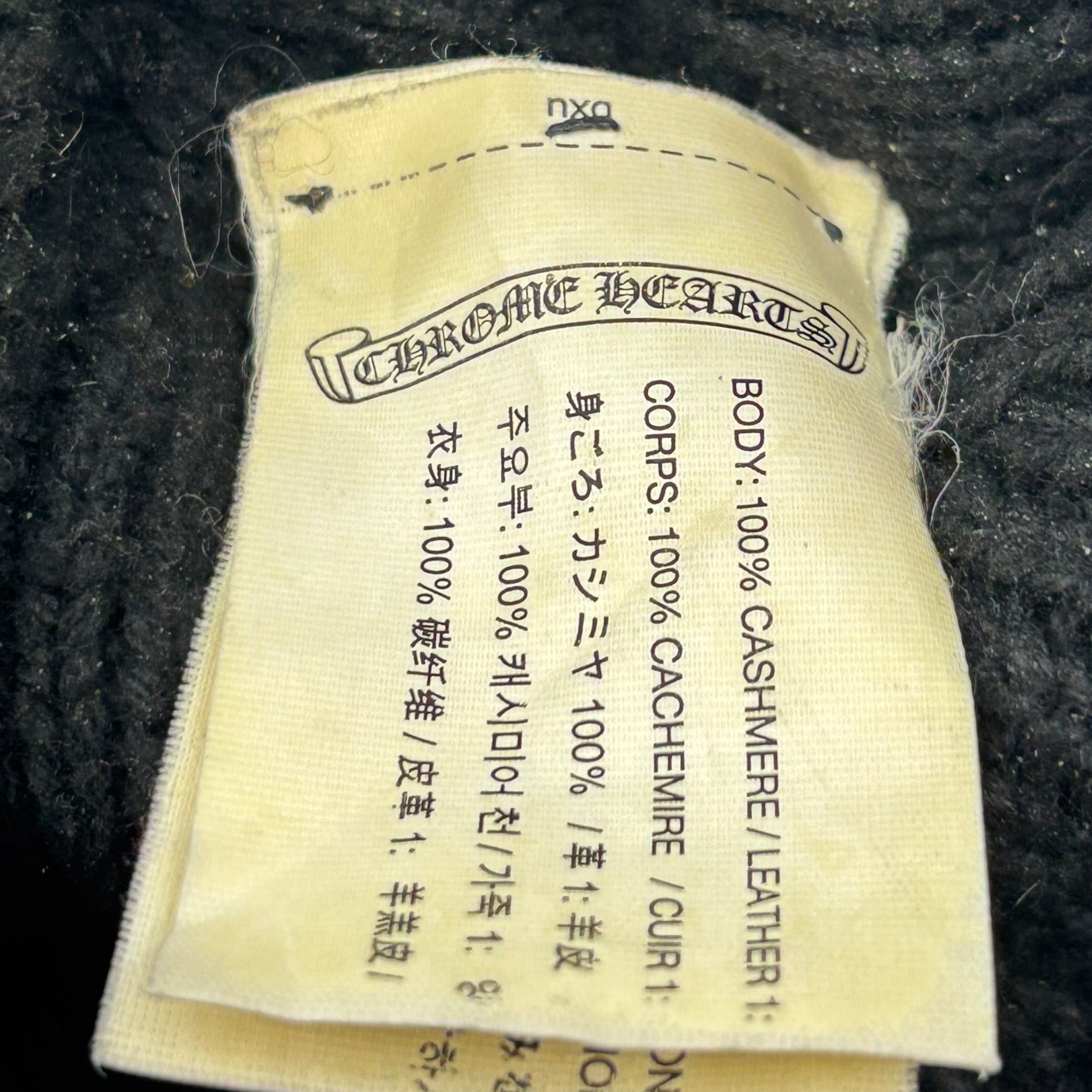 Chrome Hearts Matty Boy Silver Chomped Patch Cashmere Beanie Size ONE SIZE - 3 Thumbnail