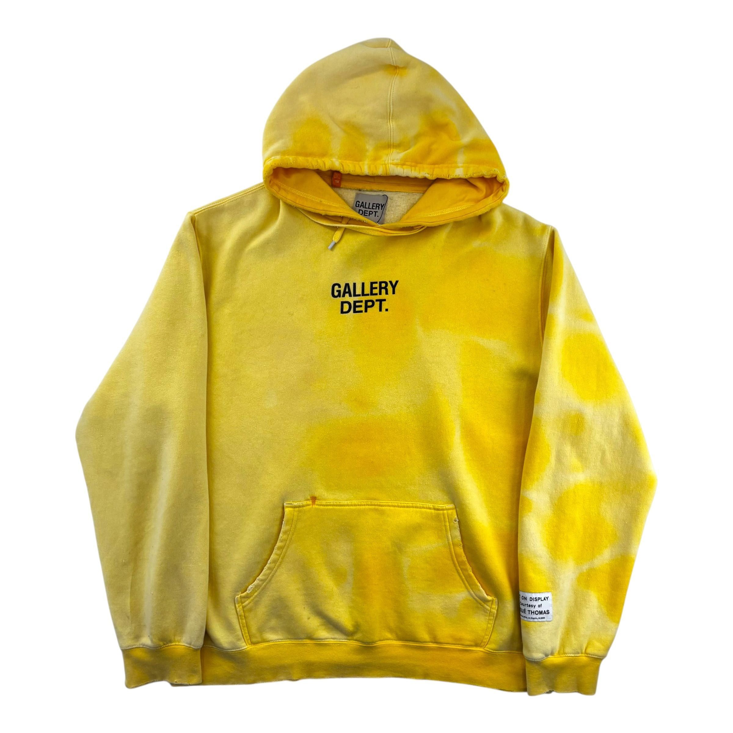 Gallery Dept. Sunfaded Centered Logo Hoodie Yellow Size US XL / EU 56 / 4 - 2 Thumbnail