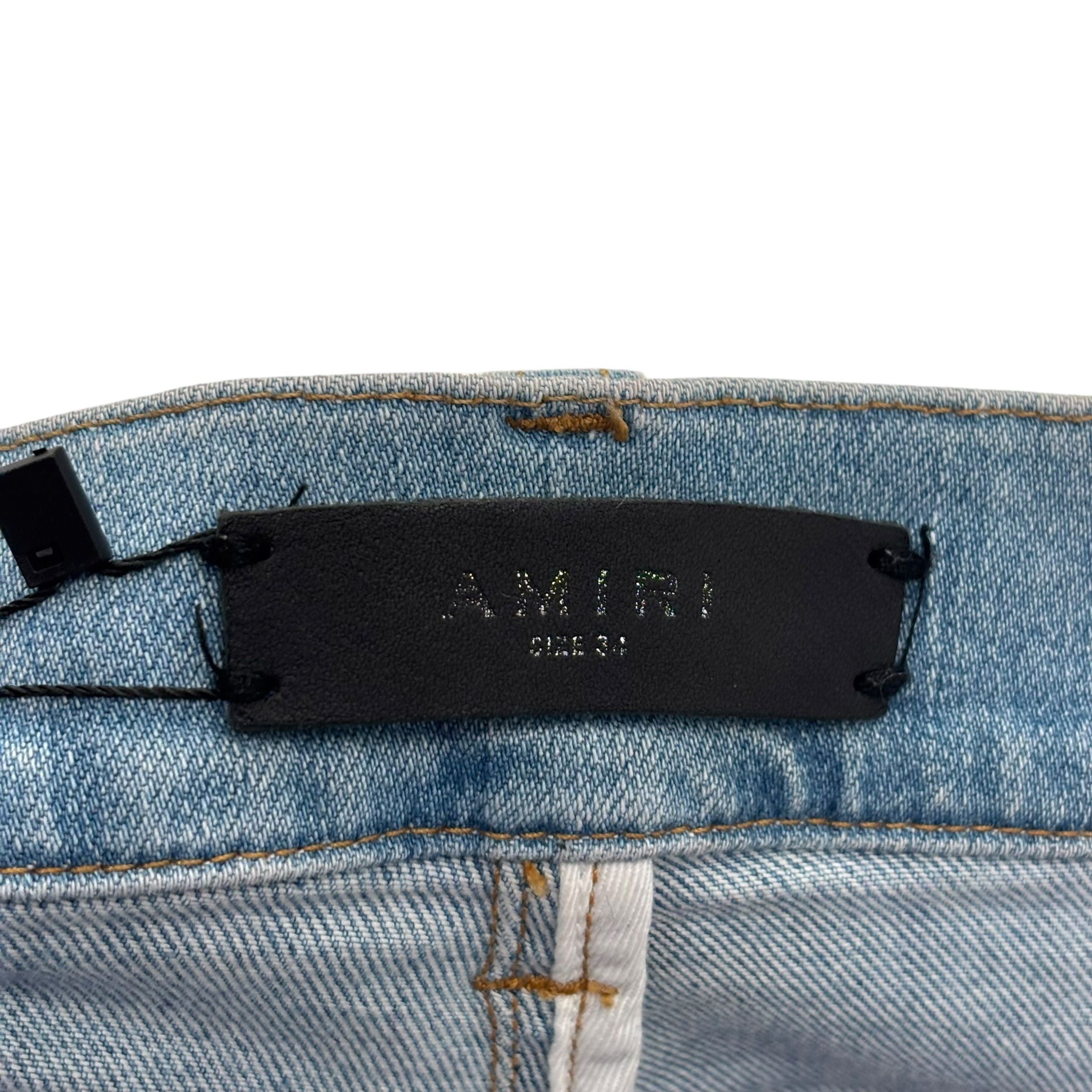 Amiri Blue Logo Jeans Lightwash Size US 34 / EU 50 - 3 Thumbnail