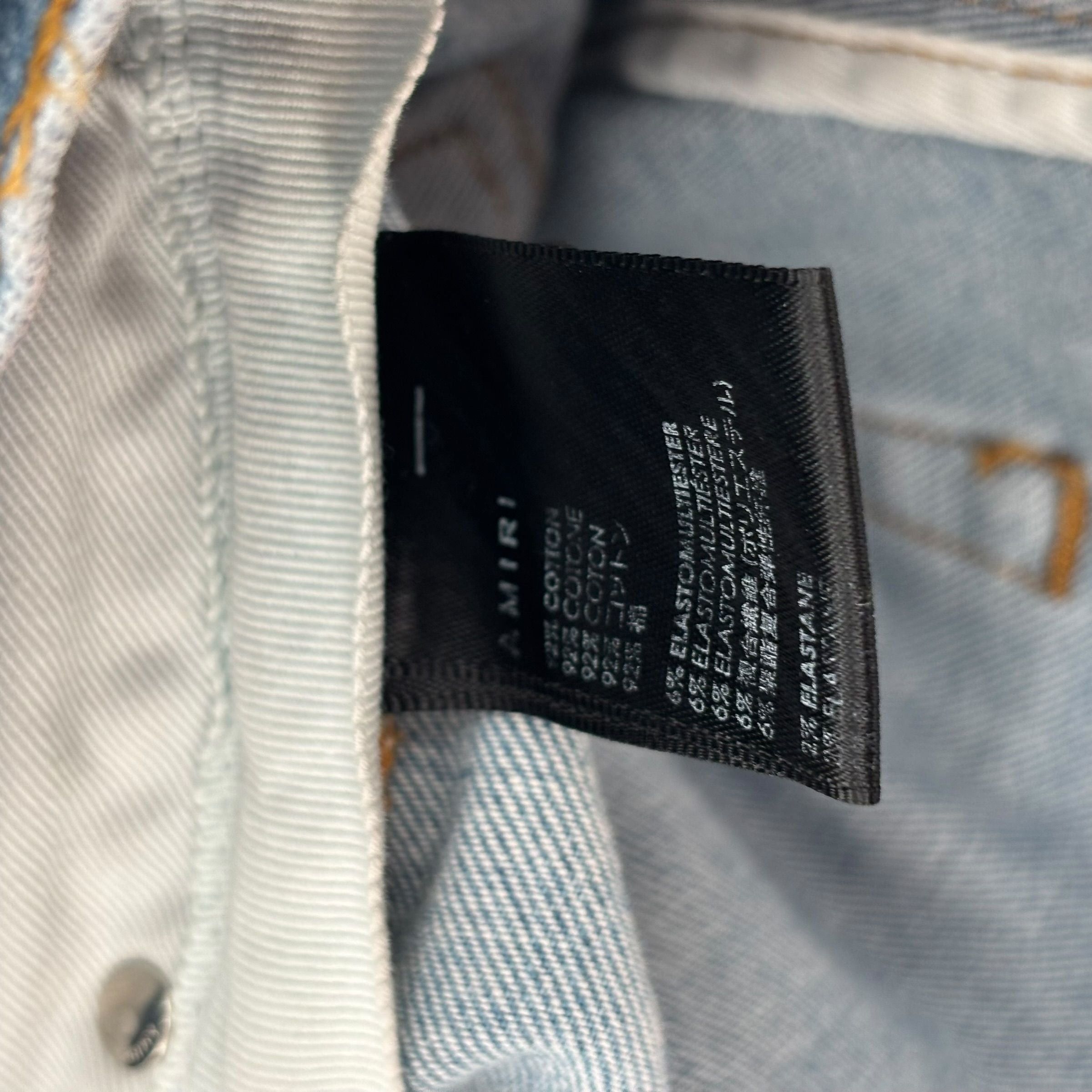 Amiri Blue Logo Jeans Lightwash Size US 34 / EU 50 - 4 Thumbnail