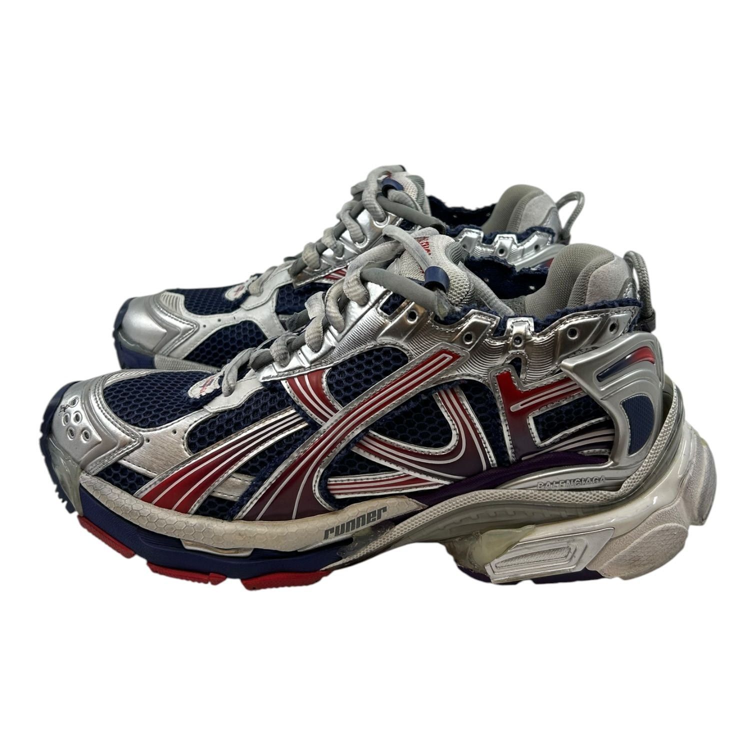 Balenciaga Runner Sneaker Navy Red Grey Size US 7.5 / EU 40-41 - 2 Thumbnail