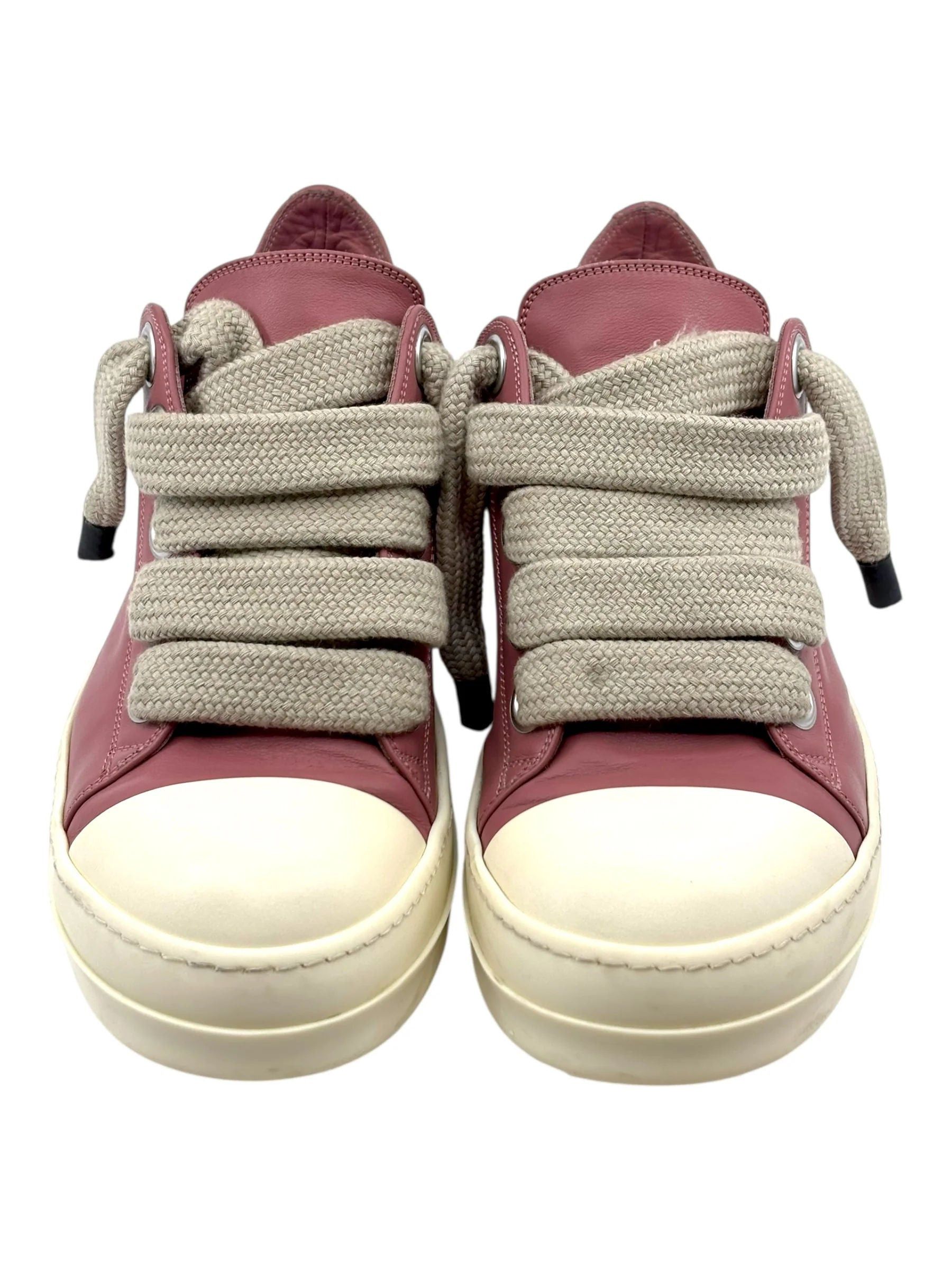 Rick Owens Jumbo Lace Leather Low Sneakers "Thulian" Size US 9 / EU 42 - 5 Thumbnail