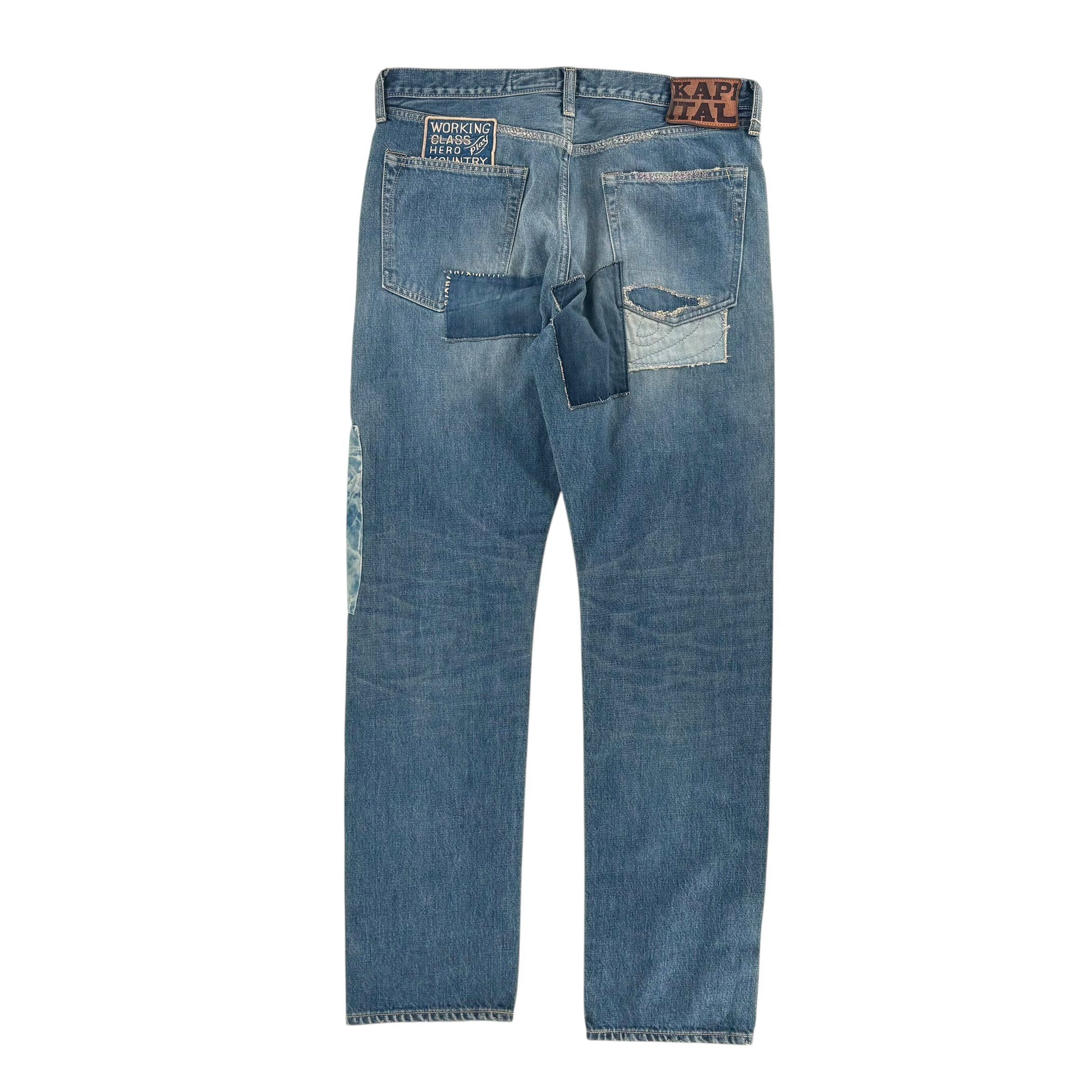 Kapital 14oz Denim 5P Monkey Cisco Blue Size US 34 / EU 50 - 3 Thumbnail