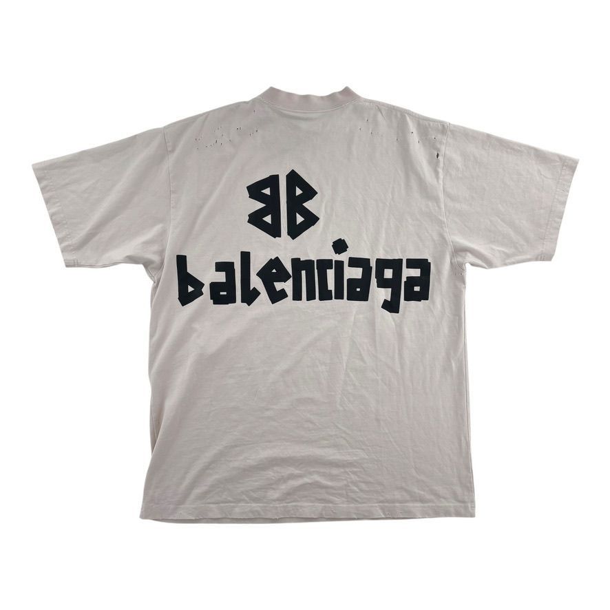 Balenciaga Tape Tee Cream & Black Size US S / EU 44-46 / 1 - 2 Thumbnail
