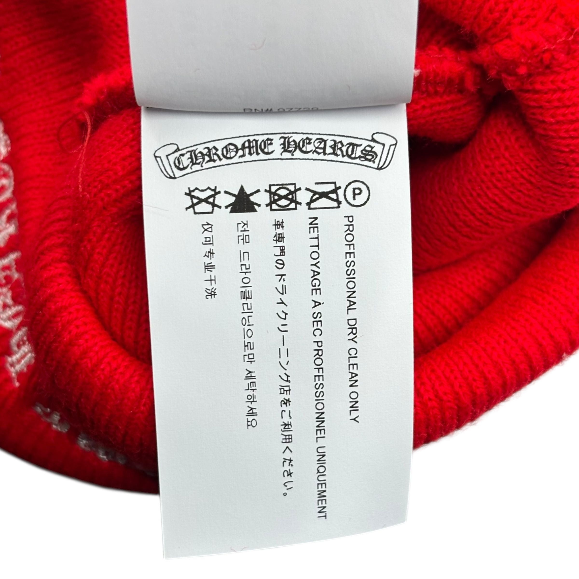Chrome Hearts CH Logo Beanie Red Size ONE SIZE - 5 Thumbnail