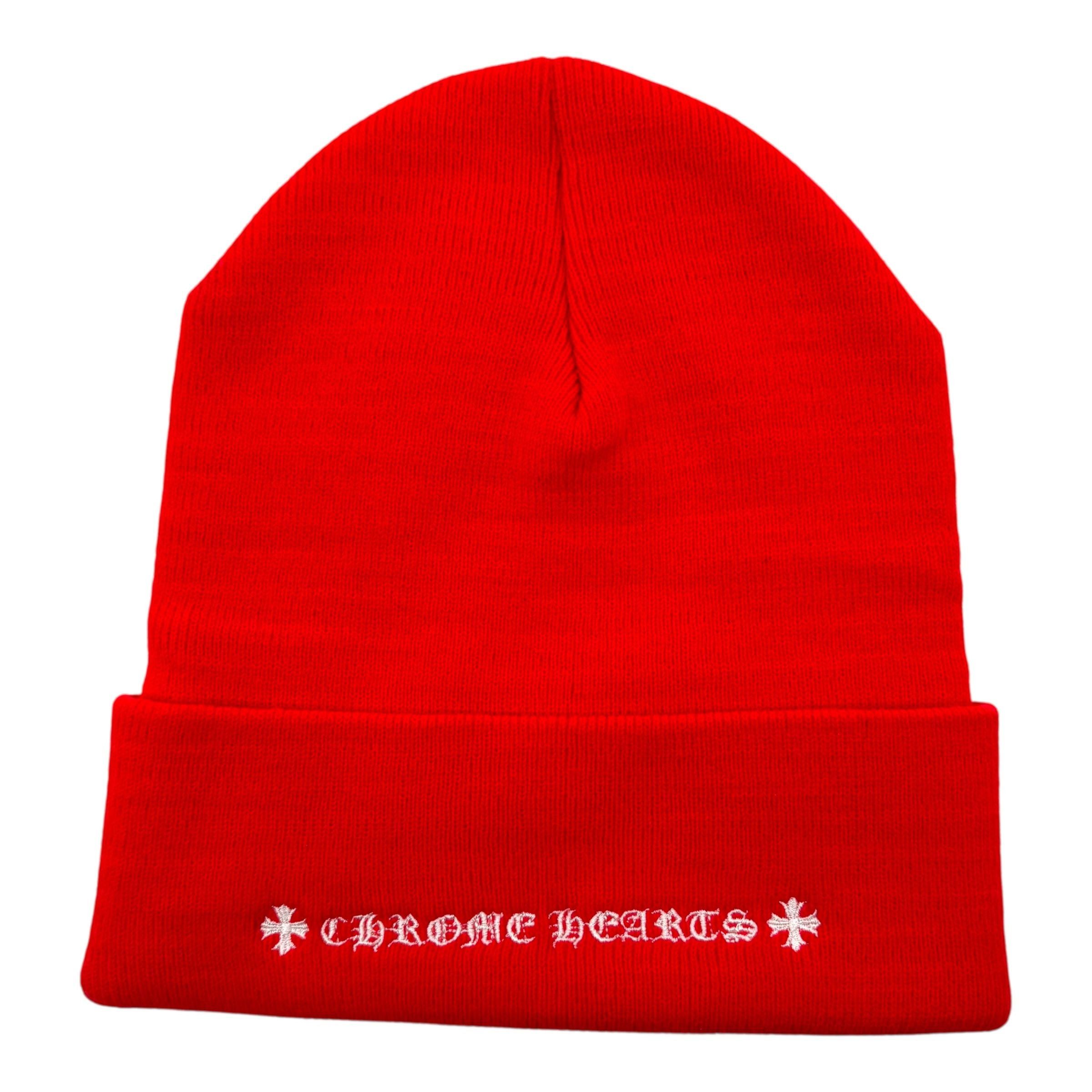 Chrome Hearts CH Logo Beanie Red Size ONE SIZE - 2 Thumbnail