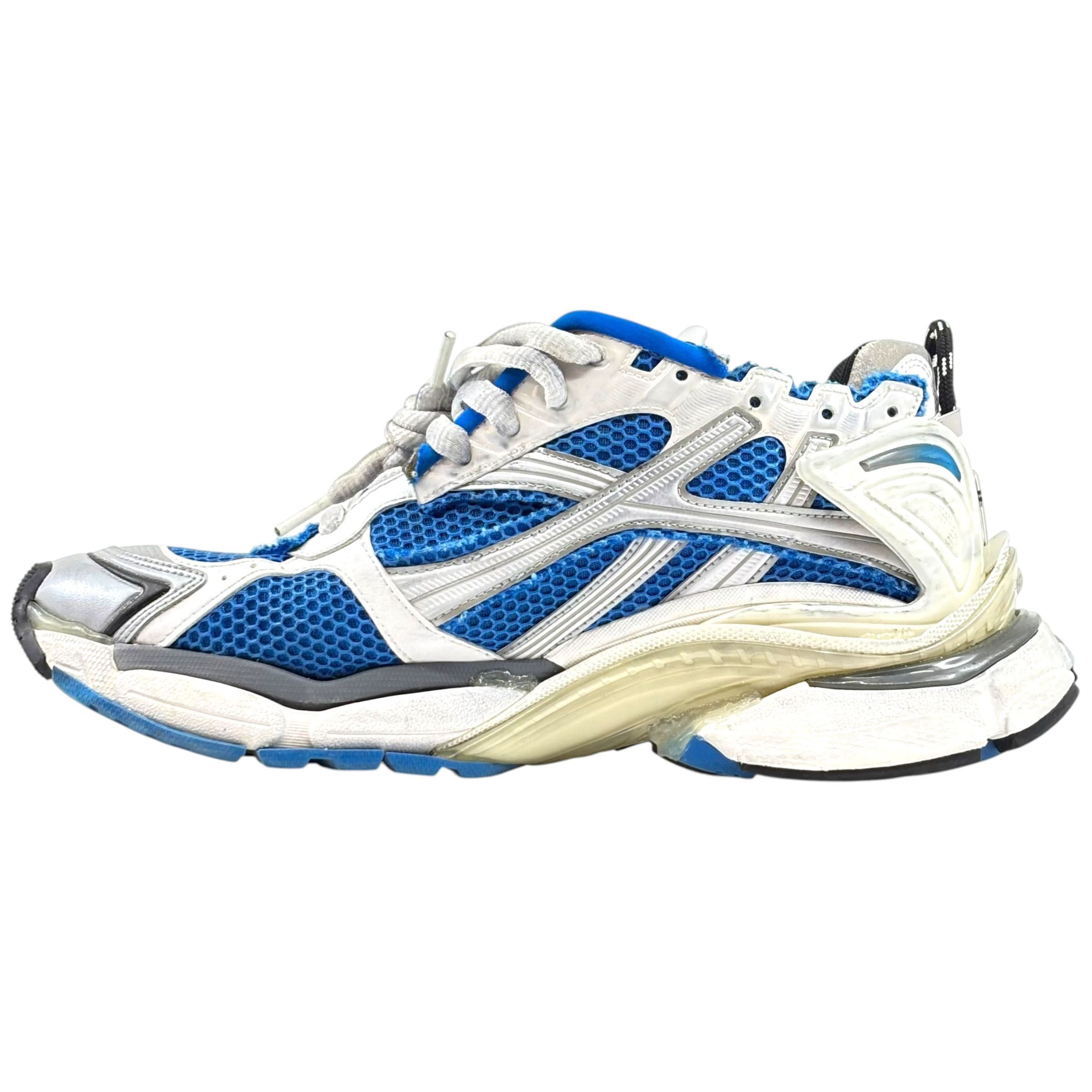 Balenciaga Runner White Blue Silver Size US 9.5 / EU 42-43 - 4 Thumbnail