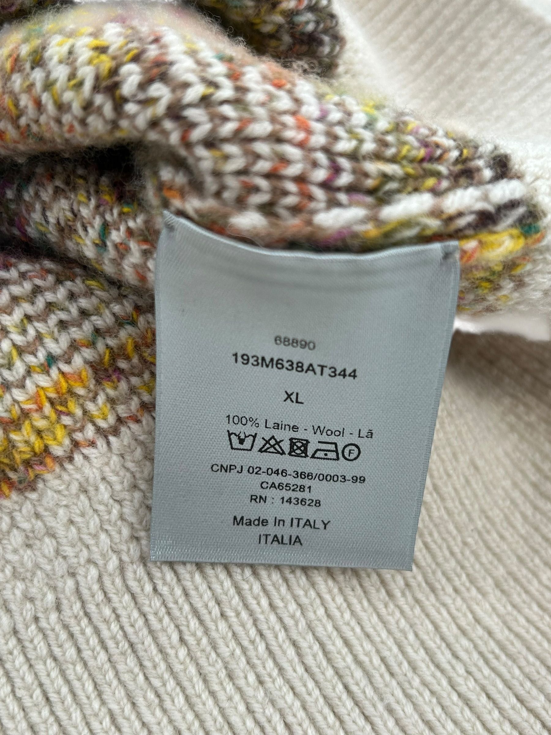 Dior Oblique Multicolor Sweater Tan Size US XL / EU 56 / 4 - 3 Thumbnail