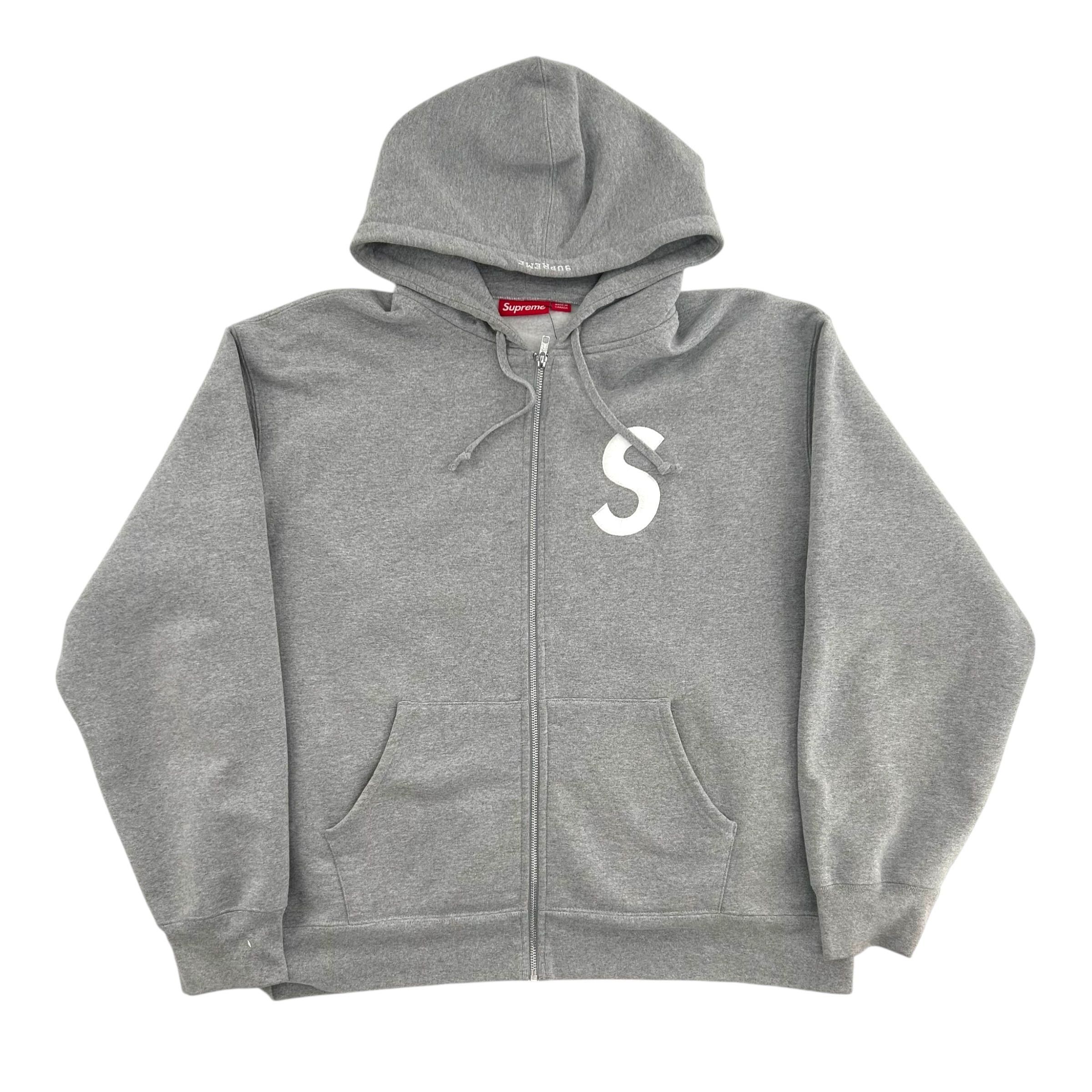 Supreme S Logo Zip Up Hooded Sweatshirt (FW25) Heather Grey Size US XL / EU 56 / 4 - 2 Thumbnail